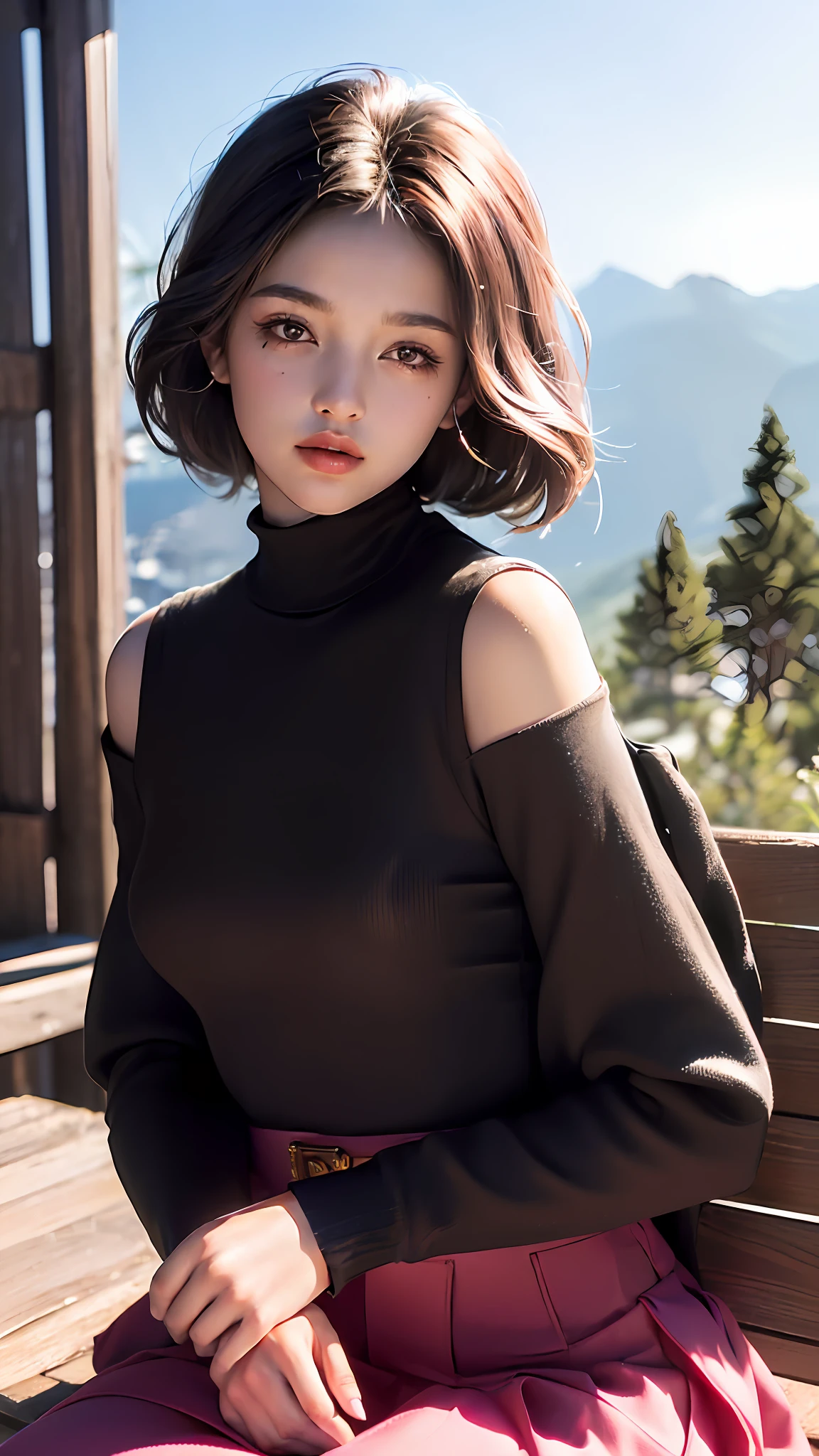 Masterpiece, Best Quality, High Resolution, (White Background: 1.4), [Glitter], [Looking at the Viewer, Portrait, 1 Sweet Chinese Girl], (Country Street,,, (Outdoor, Night: 1.5, Ultra Elongated Face, ((Realistic Lighting, Best Quality, 8K, Masterpiece: 1.3)),, (Masterpiece, Best Quality, Ultra Detail, HD), Perfect Face, Side Light, Shiny Skin, (Blooming), (Glow), Lighting, Ray Tracing, A Girl Holding a Man, Black Hair, Sweater, black beautiful eyes, skirt, dress, hair bow, pink skirt, sitting straight, bow, lips, turtleneck sweater, upper body, curly hair, chest, turtleneck sweater, parted lips, jewelry, (masterpiece), (best quality), (super detail), (best illustration) (best shadow), perfect lighting, perfect ???????