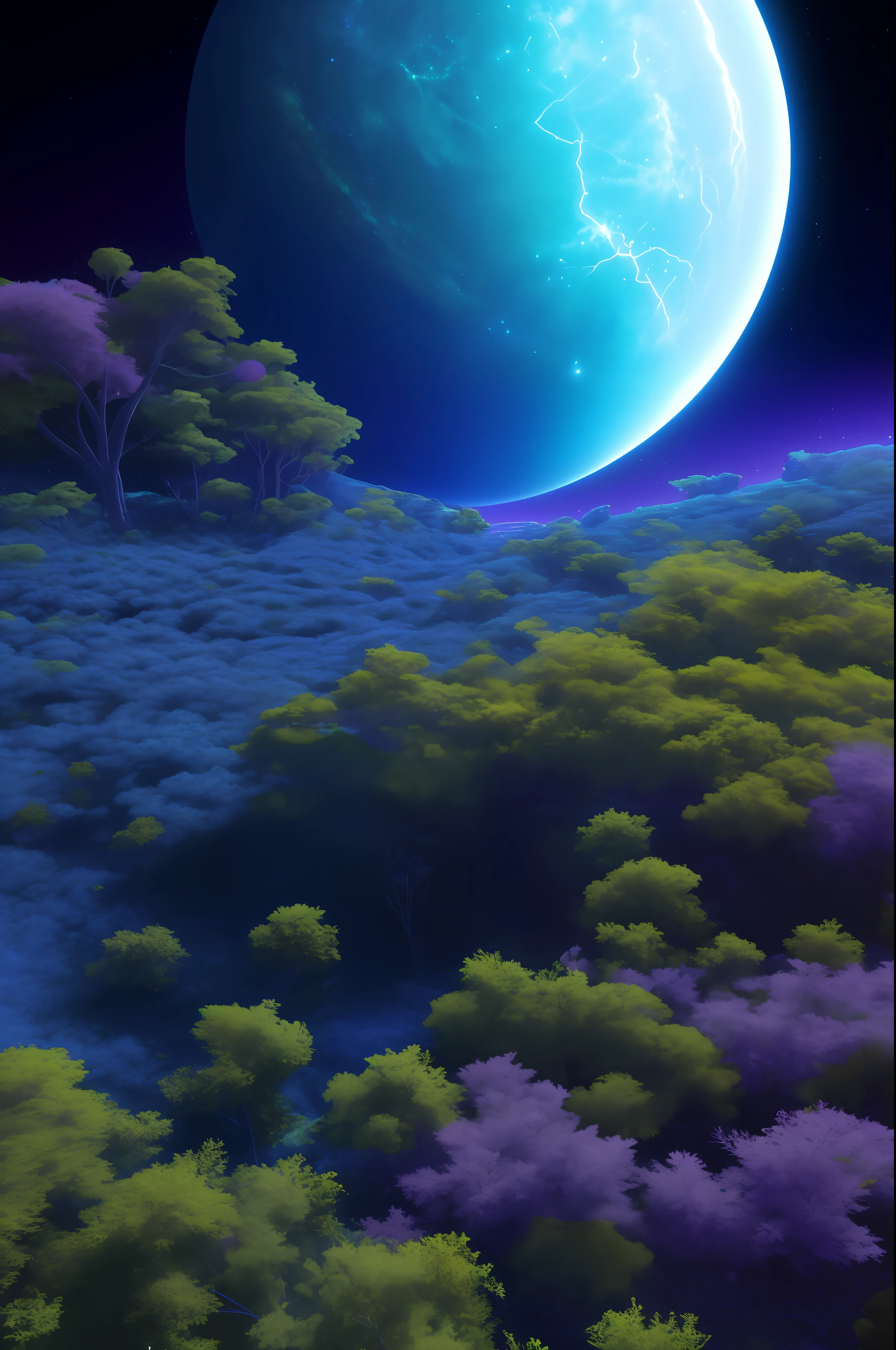 Planet from space, cosmic, purple, land, ocean, alien, solar system, colorful, fruitful, habitable, alien land, purple oceans, ice, birds, planet light years away, big, exoplanet, 8K resolution, ultra detailed, Fantasy vibe, centered, dreamlike, intricate detail, Cinematic Lightning, Unreal Engine, Realistic, Photorealistic, Hyper-detailed, insane details, Super-Resolution, Megapixel, FKAA, TXAA, RTX, SSAO, Post Processing