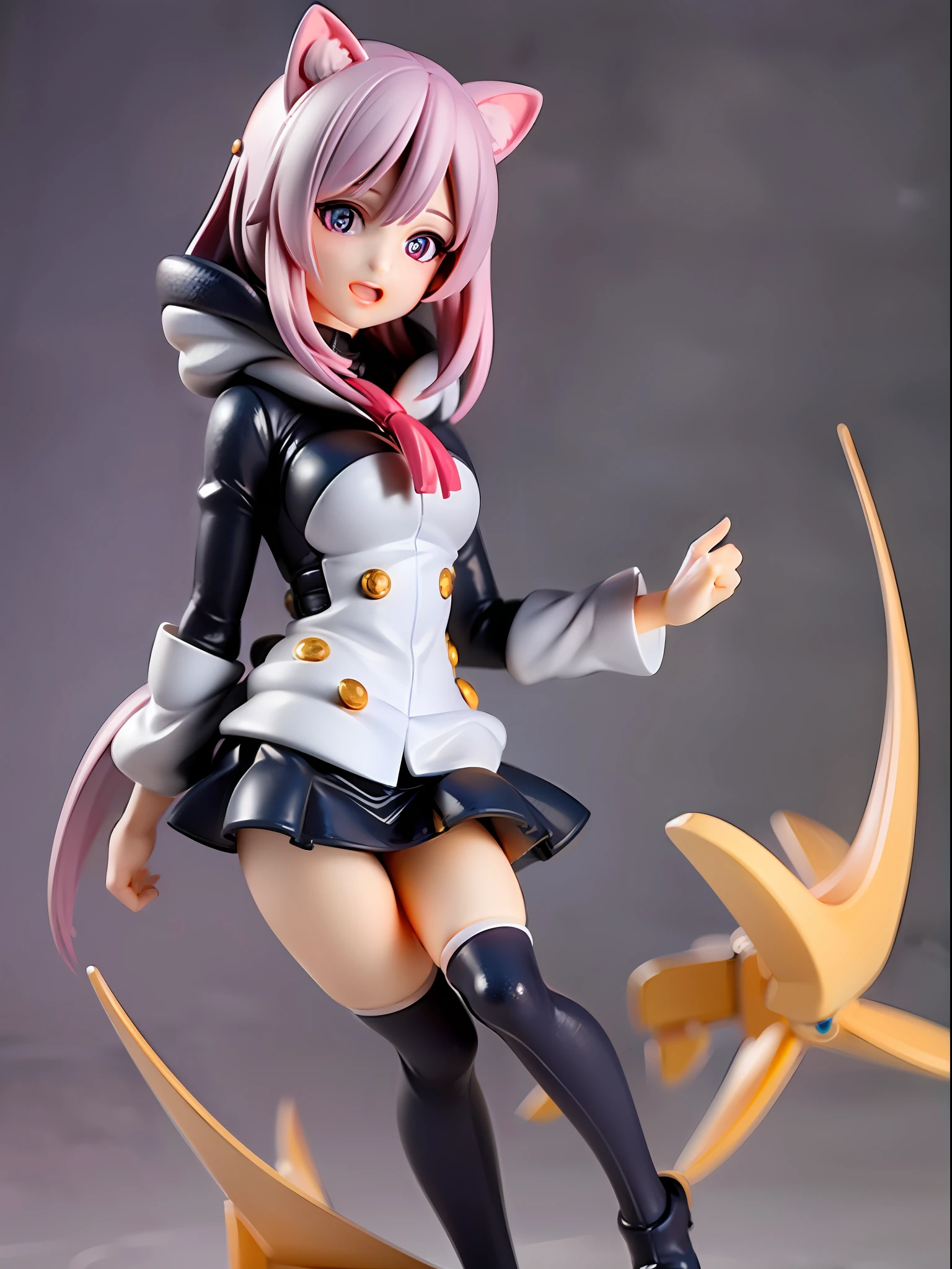1girl, the raccoon-faced witchs,uletta mercury, (shy:1.1), black boots, full body, (backlighting:1.2), in space colony,hand up , look at viewer, open mouth, asticassia school uniform, white jacket, white shorts, BREAK
,full body, chibi, [realistic], [3d], (3dcg), ((octane render)), [fisheye], smile, full body
BREAK
(8k, RAW photo, best quality, masterpiece:1.2), ultra high res, (((realistic, photo-realistic))), professional lighting, detailed lighting, professional photography, fisheye, dynamic angle, high quality, high res, extremely detailed, bloom
BREAK
depth of field, sketch, sharp focus, soft lighting, good composition, god light highlight, detailed, (((photorealistic details))), detailed skin, to8contrast style