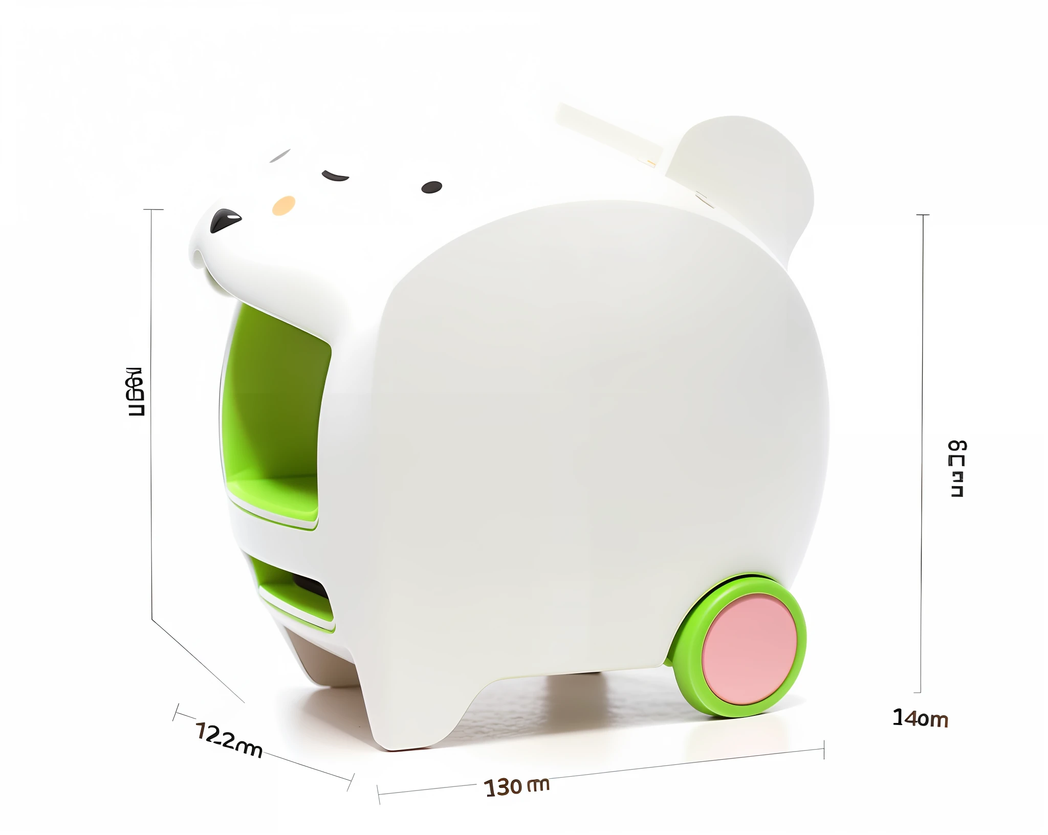 Cute kids plant stroller close-up, product photo, front, with plants Animal shape, plant planting, children's interest cultivation, planting cultivation, planting experience, planting interaction, plastic, eco cart, side view, side view, wooden, side view, front and side view, bottom view, kids puzzle, plastic toys, stroller, upper side view, high angle view, official product photos, items, product view, front --auto --s2