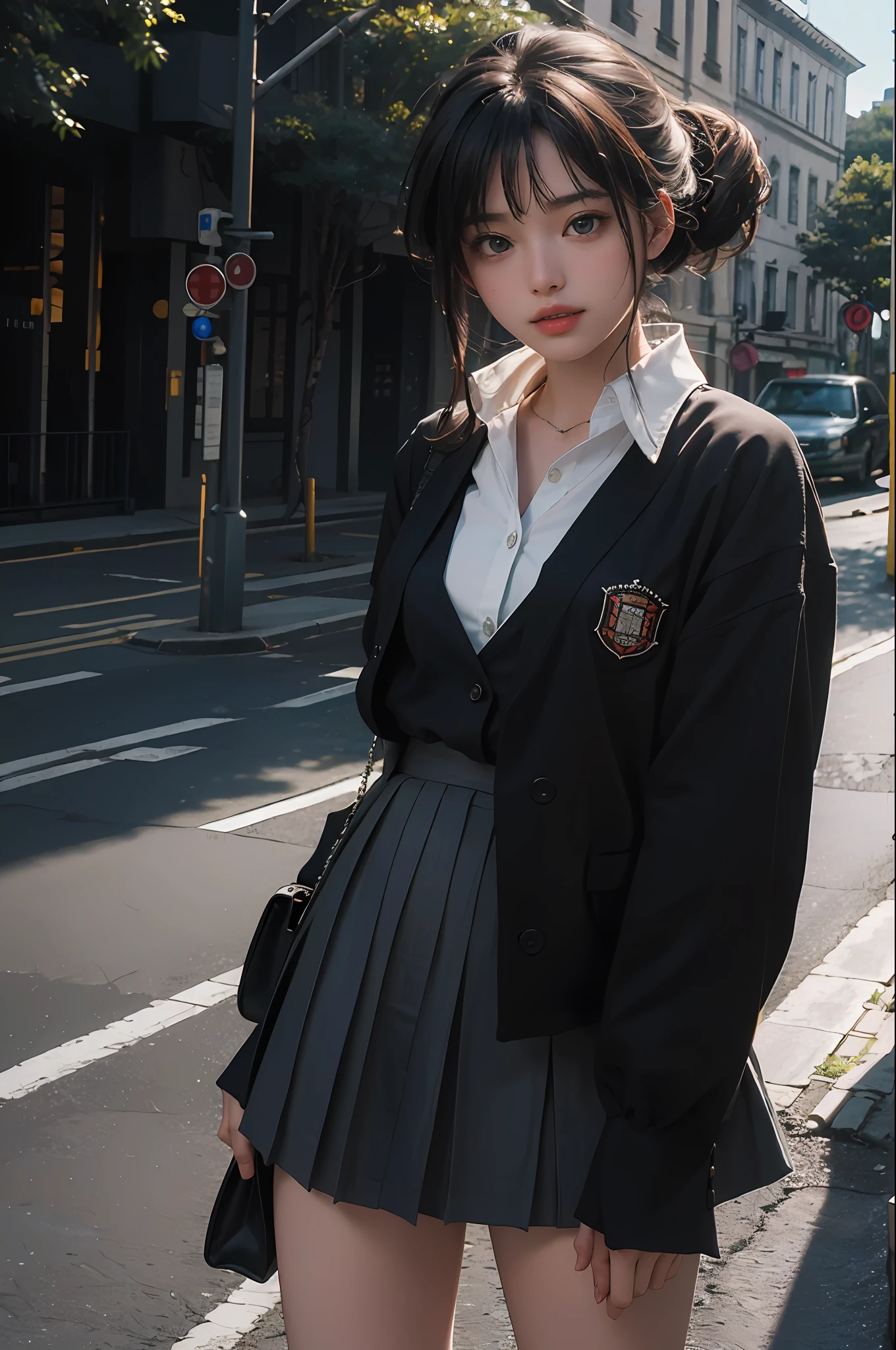 (RAW photo, 4k, masterpiece, high resolution, extremely complex) (realistic: 1.4), cinematic lighting
1 Girl, Single Focus, Summer Noon, 1990s\(Style\), School Uniform