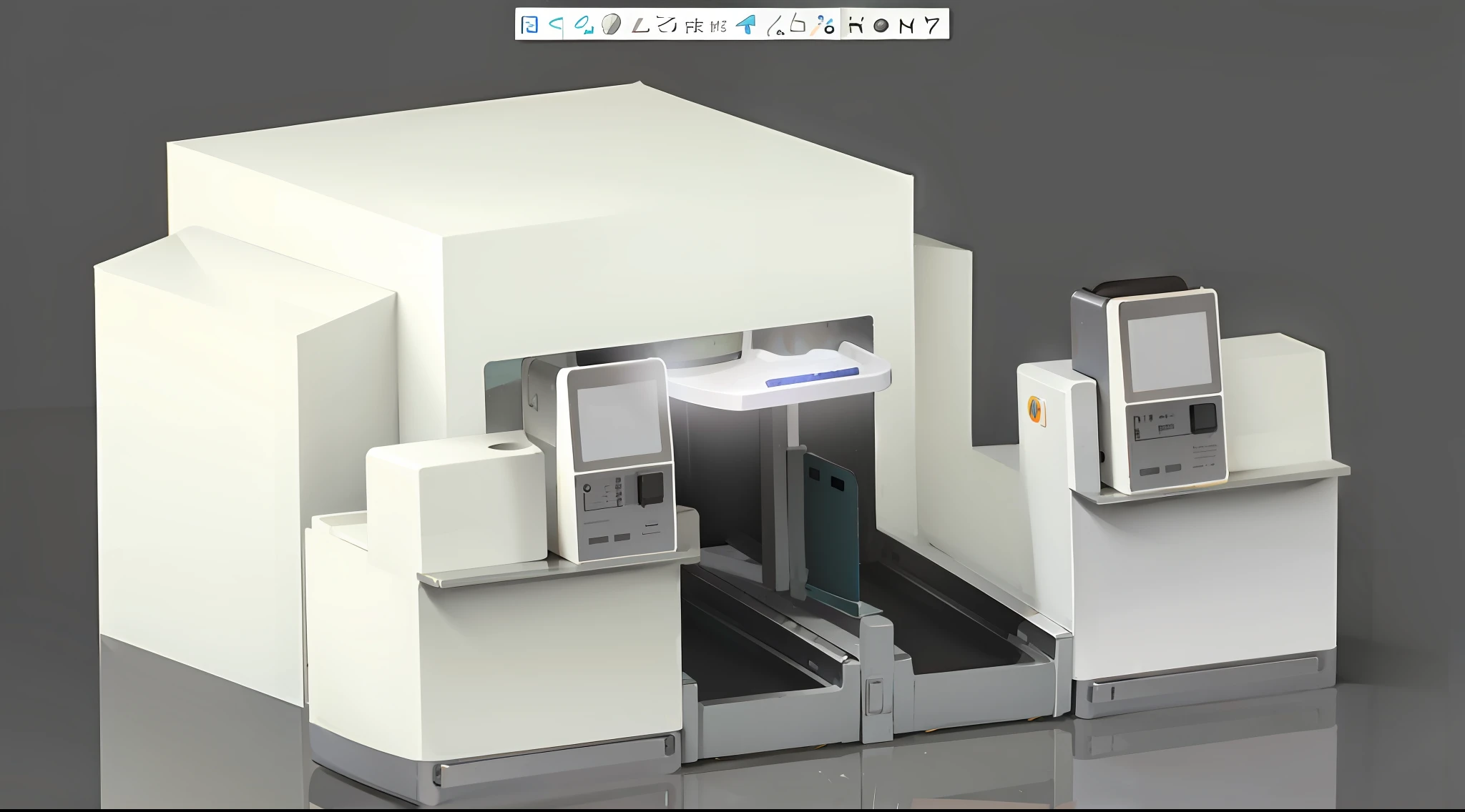 a close up of a machine with a computer on it, artistation render, etching render, 3 d product render, orthographic 3d rendering, 3d product, product design render, 3d computer render, digital render, high quality scan, solidworks, 3 - d render, bw 3 d render, production volume rendering, 3 d rendering --auto --s2