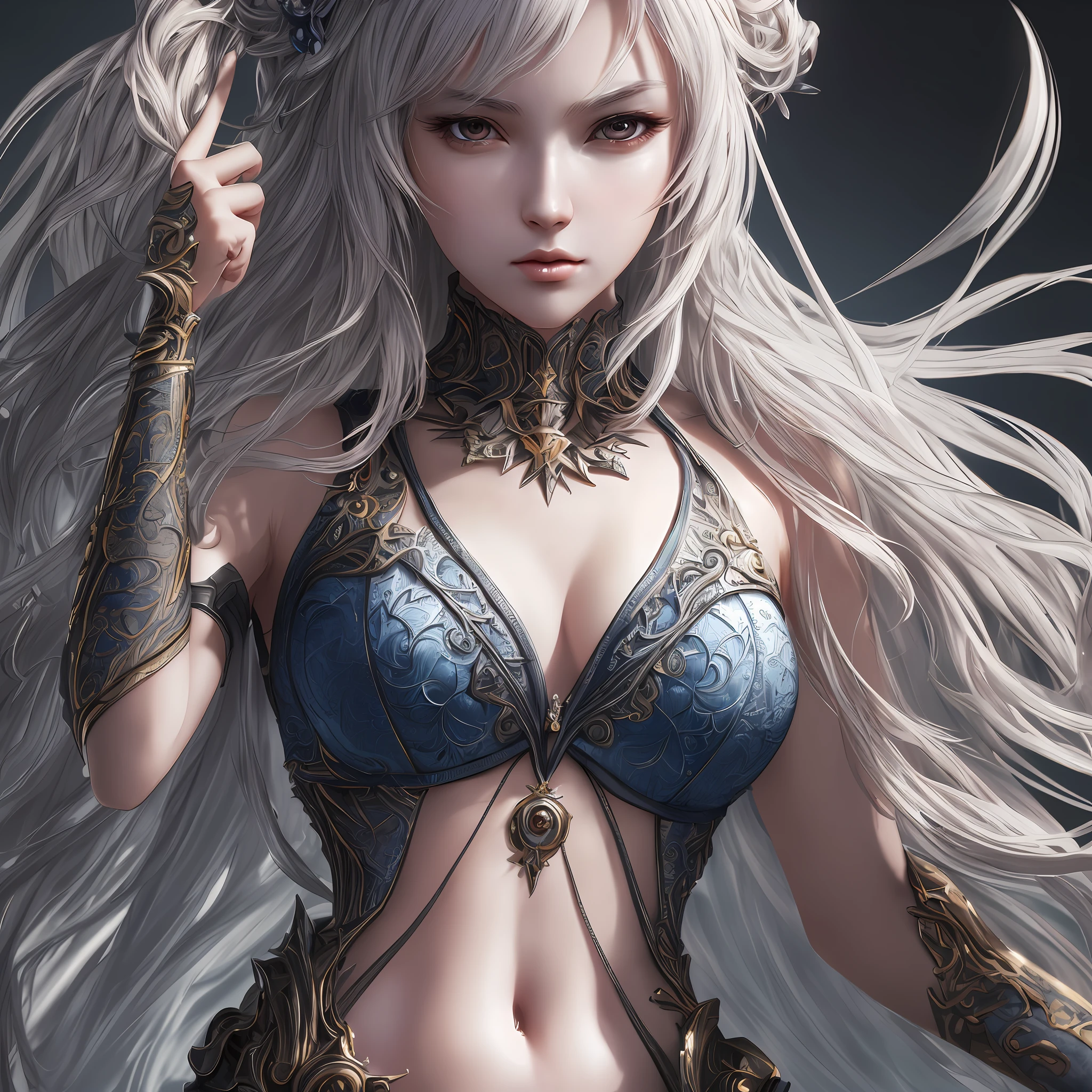Very detailed CG unity 8k wallpapers, (Masterpiece), (Best Quality), (Ultra Detailed), (Ultra Realistic), (Best Character Detail: 1.36), Extreme Seduction, Extreme Madness, Extreme Operation, Mature Girl, Full Body Drawing