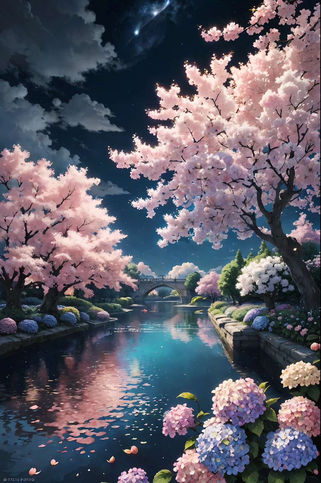 paint (strokes)+, atmosphere, intricate, clouds, aspect ratio 1:1, raytracing, Bokeh, smooth, (colorful), (detailed complex busy background: 0.8), hydrangea, repair drones, (night:1.4), Sharp Eyeliner, intricate details, hand on Chinese sword, beautiful, flat illustration, scenery, detail love, (ultra-detailed), day, photon mapping, ((intricate details)), ship wake, (The Peach Tree), crowd,