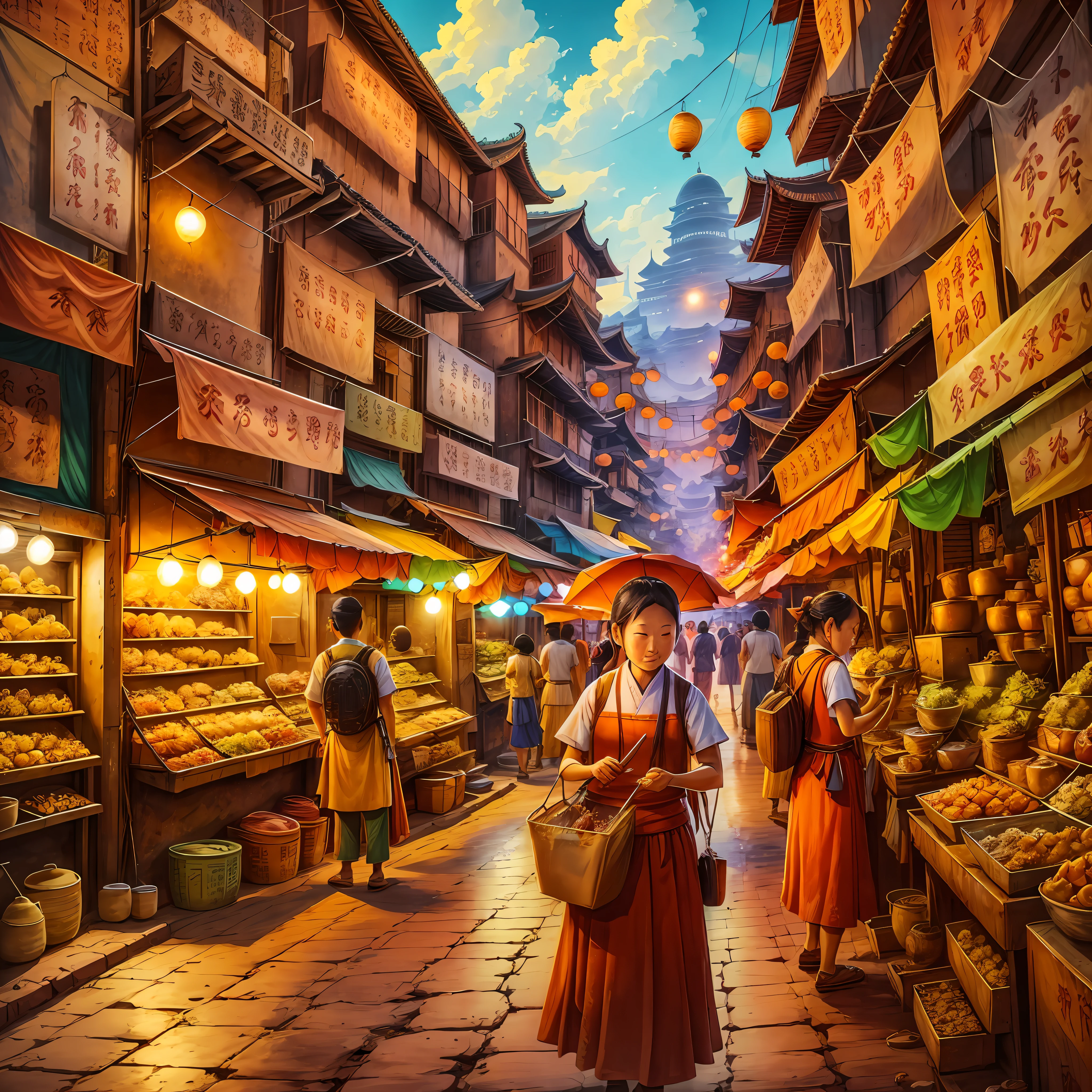 In ancient times, the State of Chu, the city of Chu, the phoenix, the street market, the hawker --auto --s2
