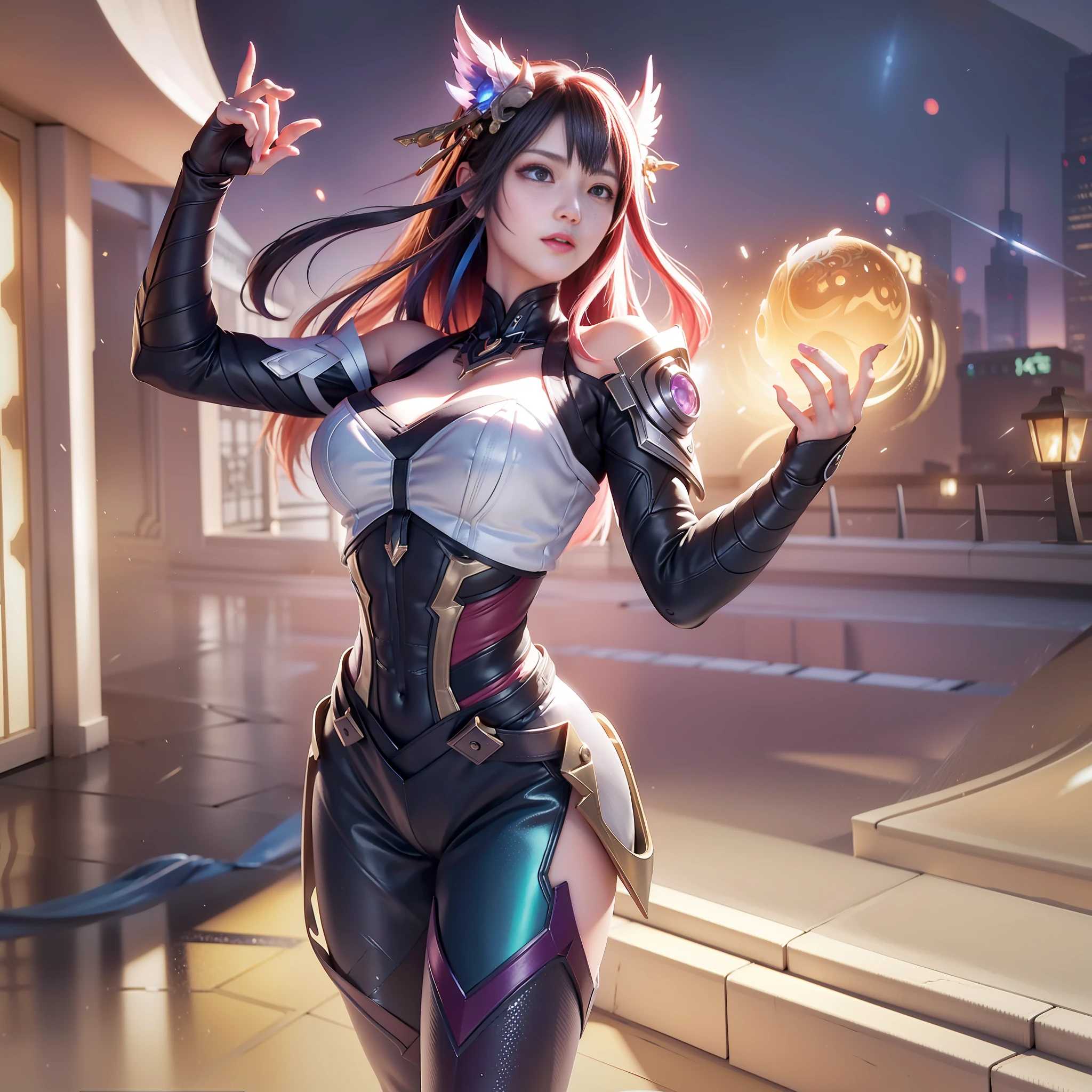 ((Best quality)), ((masterpiece)), (detailed:1.4), 3D, an image of a beautiful cyberpunk female,HDR (High Dynamic Range),Ray Tracing,NVIDIA RTX,Super-Resolution,Unreal 5,Subsurface scattering,PBR Texturing,Post-processing,Anisotropic Filtering,Depth-of-field,Maximum clarity and sharpness,Multi-layered textures,Albedo and Specular maps,Surface shading,Accurate simulation of light-material interaction,Perfect proportions,Octane Render,Two-tone lighting,Wide aperture,Low ISO,White balance,Rule of thirds,8K RAW,