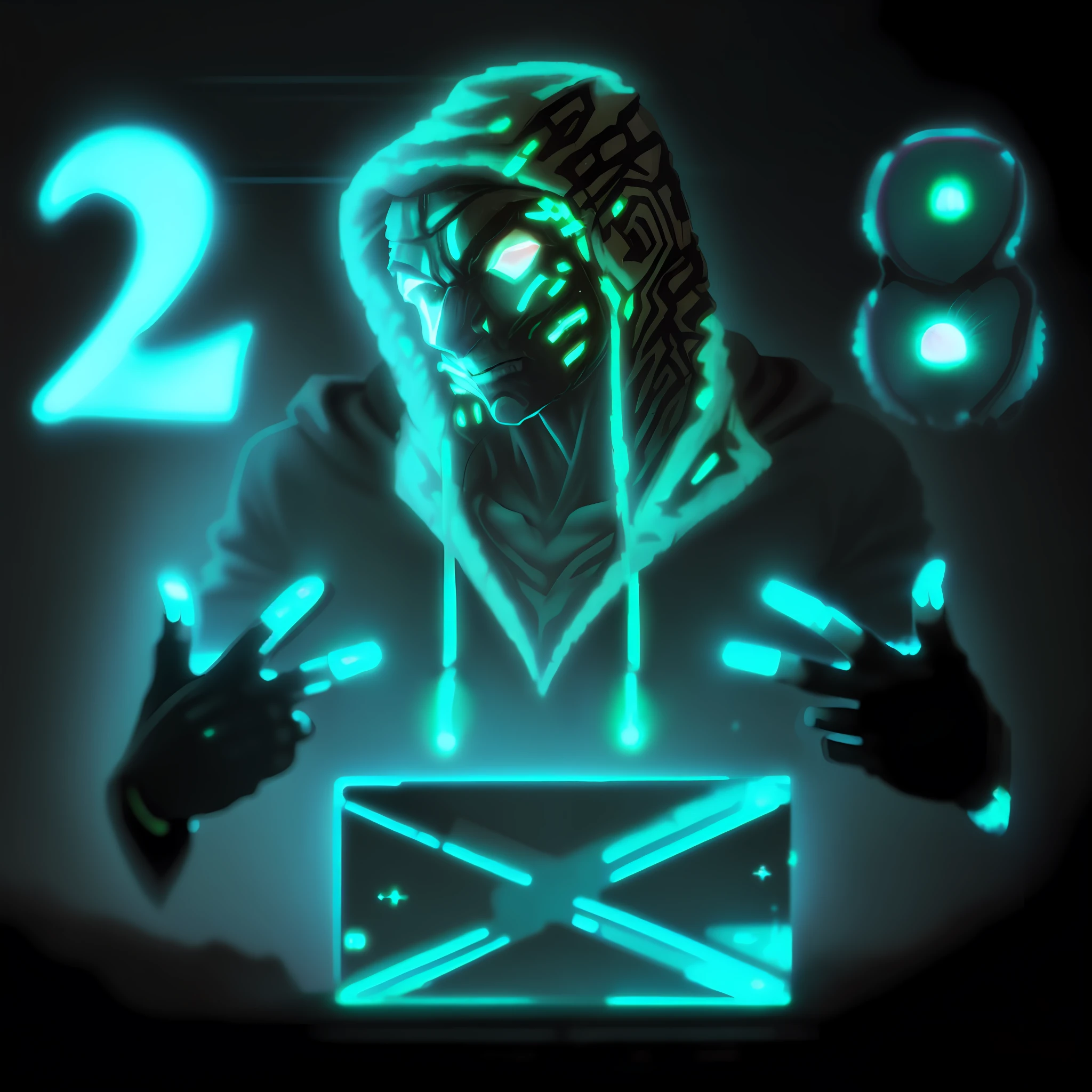a close up of a person with a hoodie and a british flag, (((((((no glow))))))), year 2 8 6 6, the year 2089, in cyber punk 2077, 2049, jerma985, jerma 9 8 5, grime, 2029, green neon, glow in dark, BioPunkAI