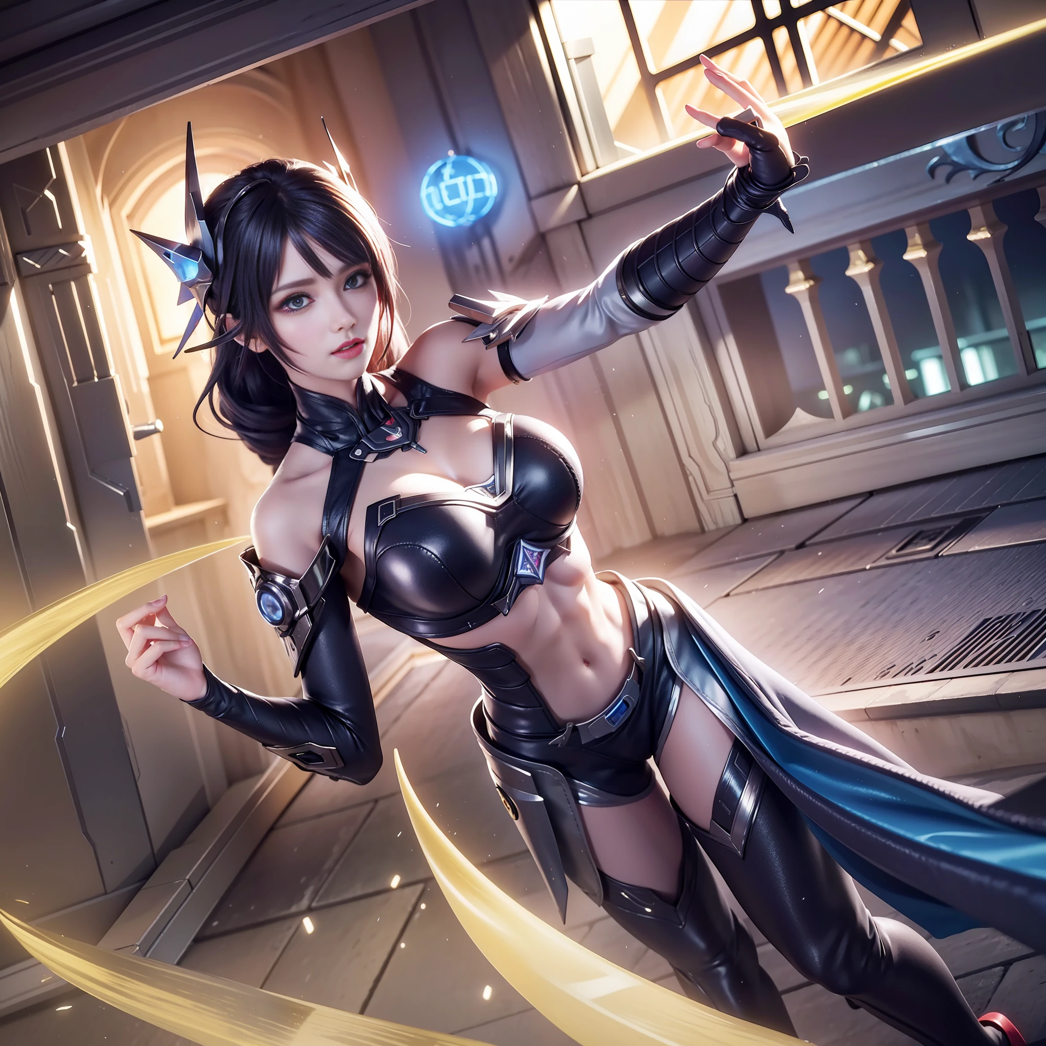 ((Best quality)), ((masterpiece)), (detailed:1.4), 3D, an image of a beautiful cyberpunk female,HDR (High Dynamic Range),Ray Tracing,NVIDIA RTX,Super-Resolution,Unreal 5,Subsurface scattering,PBR Texturing,Post-processing,Anisotropic Filtering,Depth-of-field,Maximum clarity and sharpness,Multi-layered textures,Albedo and Specular maps,Surface shading,Accurate simulation of light-material interaction,Perfect proportions,Octane Render,Two-tone lighting,Wide aperture,Low ISO,White balance,Rule of thirds,8K RAW,