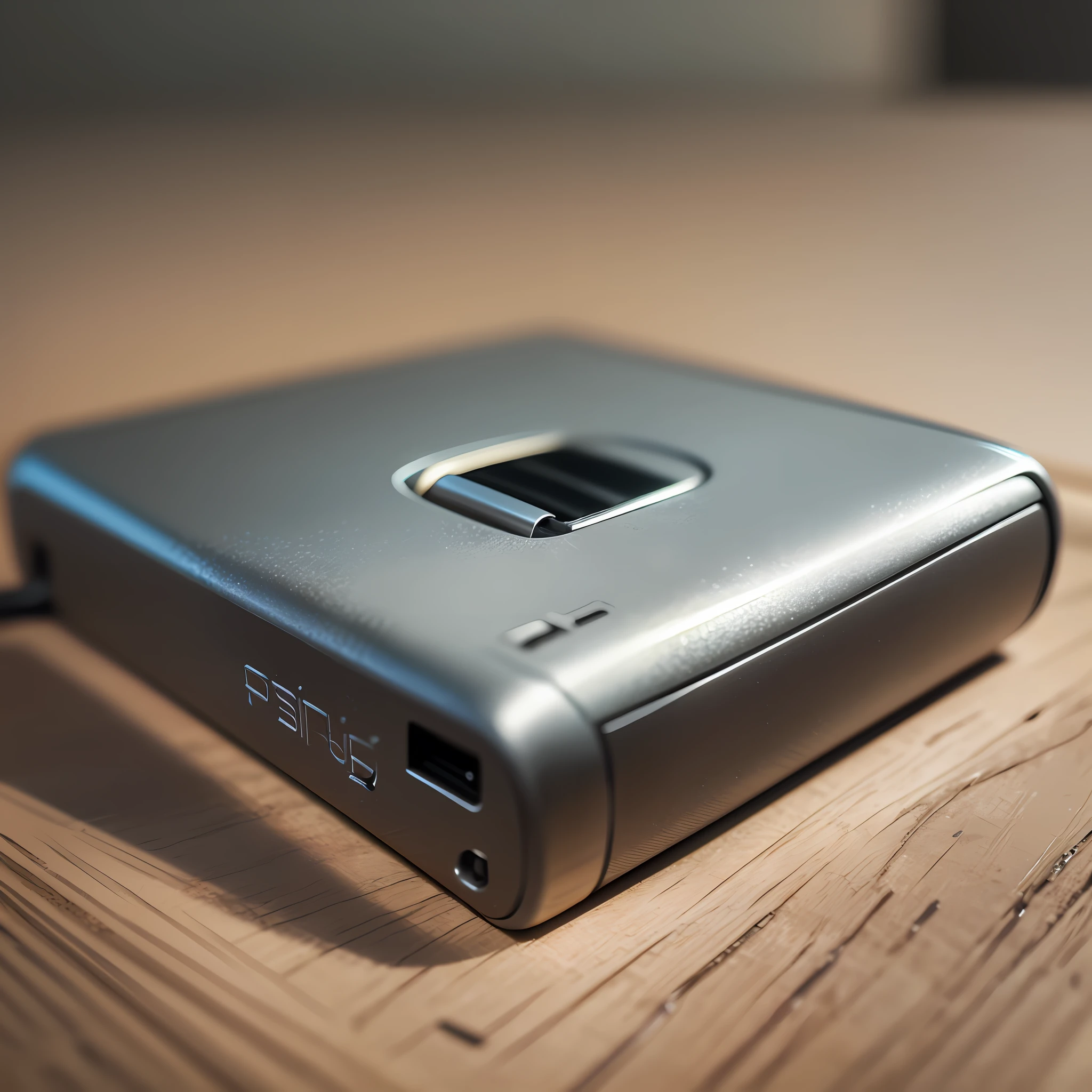 The USB stick is placed on the table A little close-up, give a close-up, with a little table decoration around it