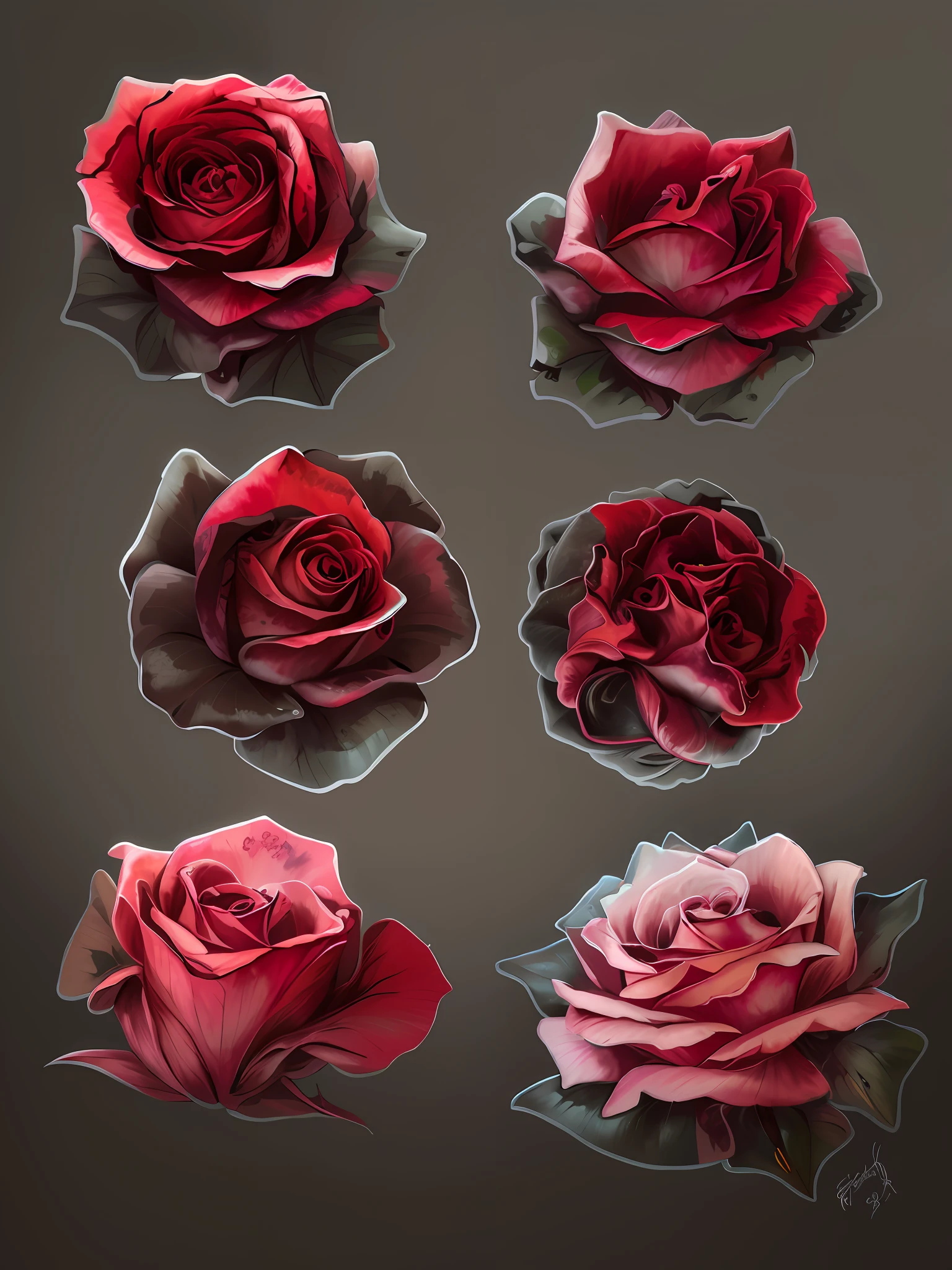a drawing of a rose with four different petals, detailed flowers, ✏️🎨, a few roses, roses, very detailed shading, detailed shading, immaculate shading, realism tattoo drawing, realistic shading, rosses, by Tom Wänerstrand, black roses, black and grey tattoo style, rose tattoo, realistic black and white, deep shading, tattoo sketches, BioPunkAI