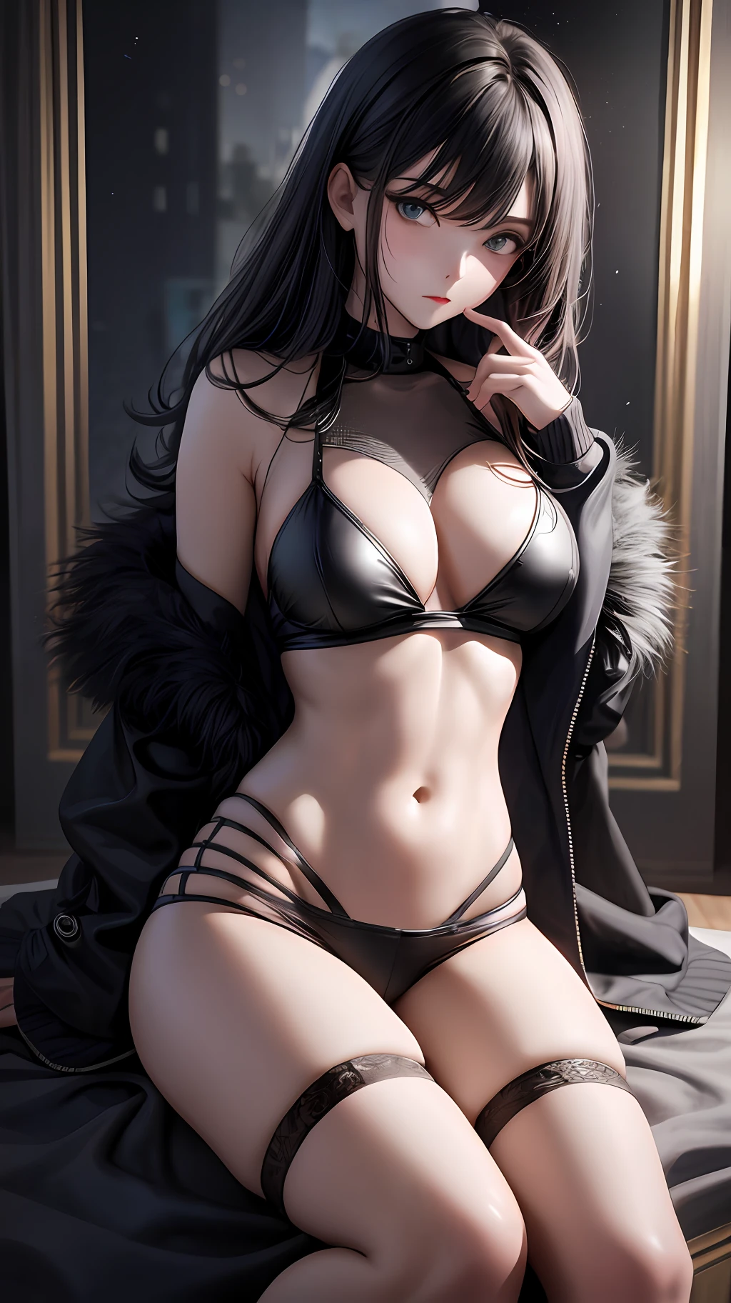4K, superb body, beautiful legs, melancholy eyes, beautiful face