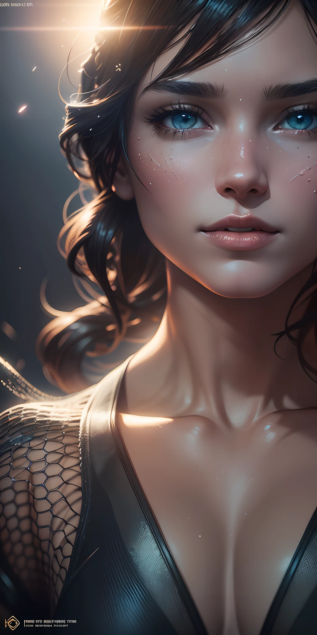 Bikini Beauty, Epic Rendering, Octane, Atmosphere, Particle, Soft Volume Lamp, (Backlight: 1.3), (Movie: 1.3), Intricate Details, (Art Station: 1.3) --auto --s2