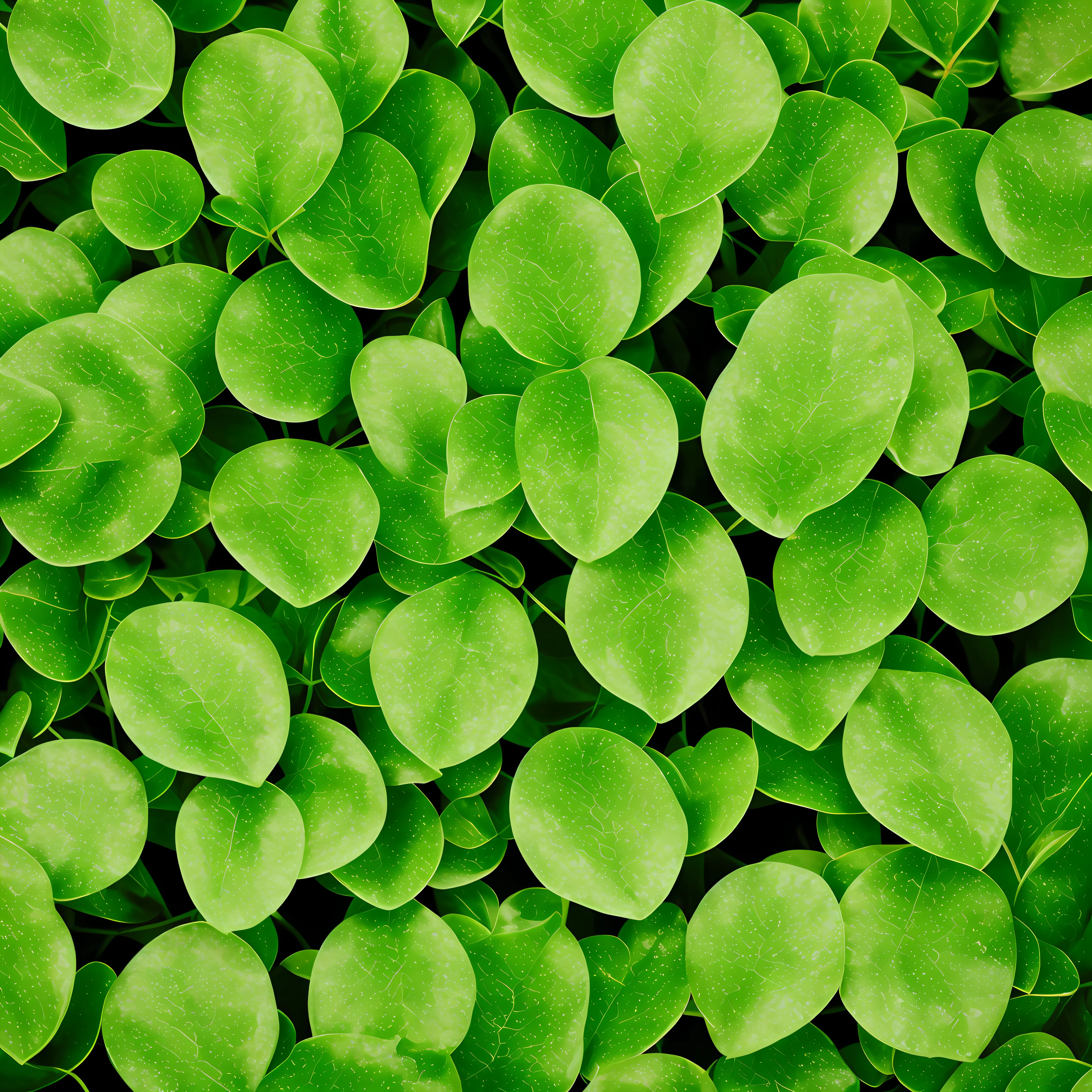 (detailed description) (best quality) Green leaves on a white background