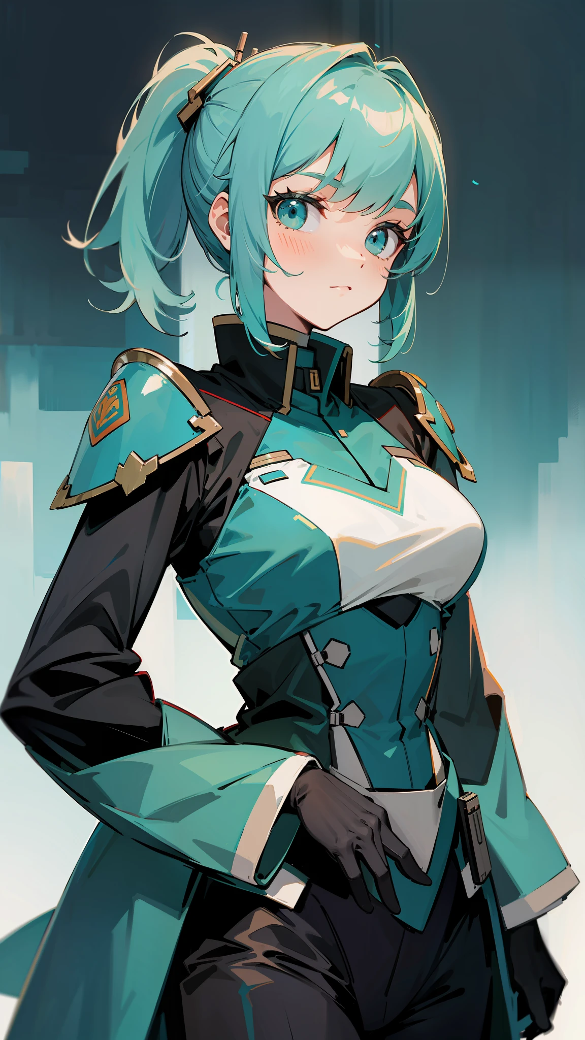 teal futuristic imperial army uniform --auto --s2