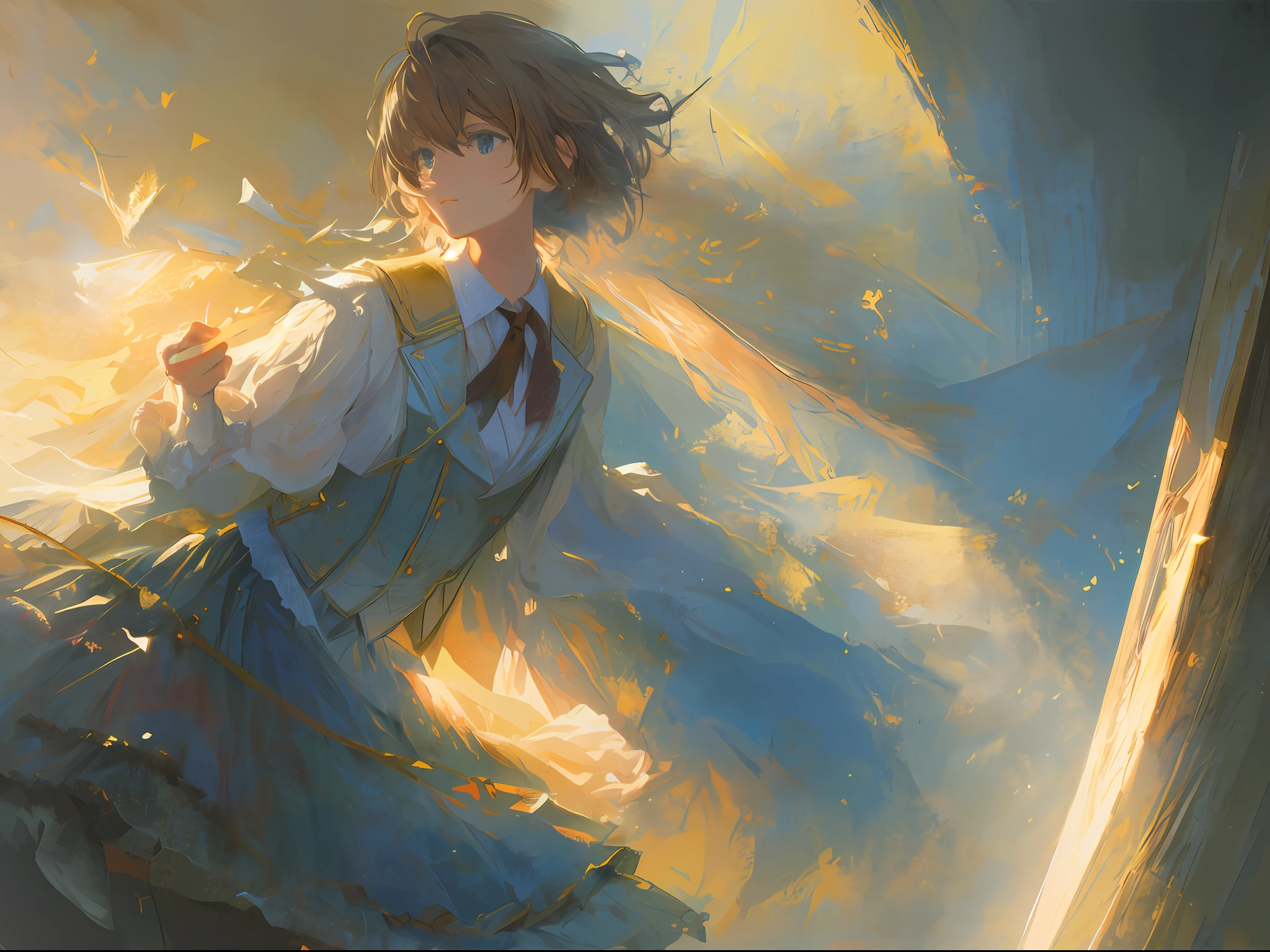 Digital painting, best quality, impressionism, ligne claire, bright colors, volumetric lighting. Soft light, diffused light, radiant light