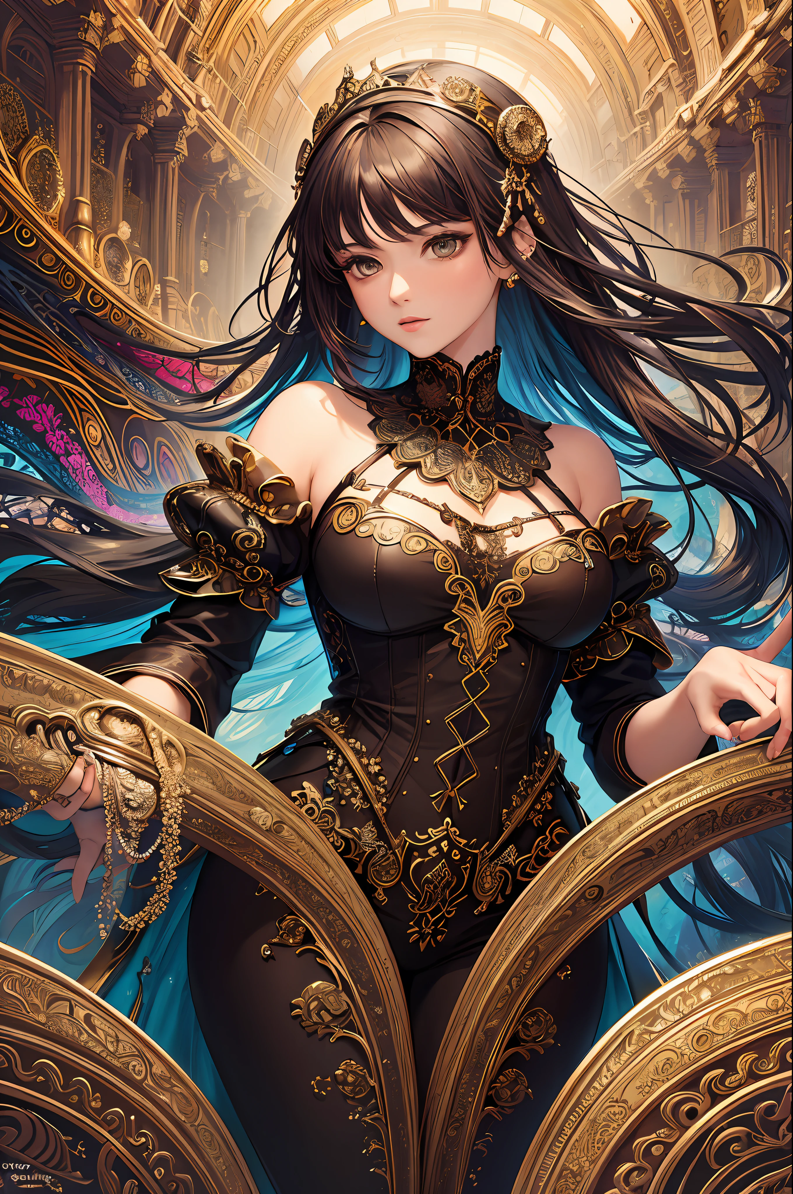 (masterpiece, top quality, best quality, official art, beautiful and aesthetic:1.2), (1girl), extreme detailed,(fractal art:1.3),colorful,highest detailed