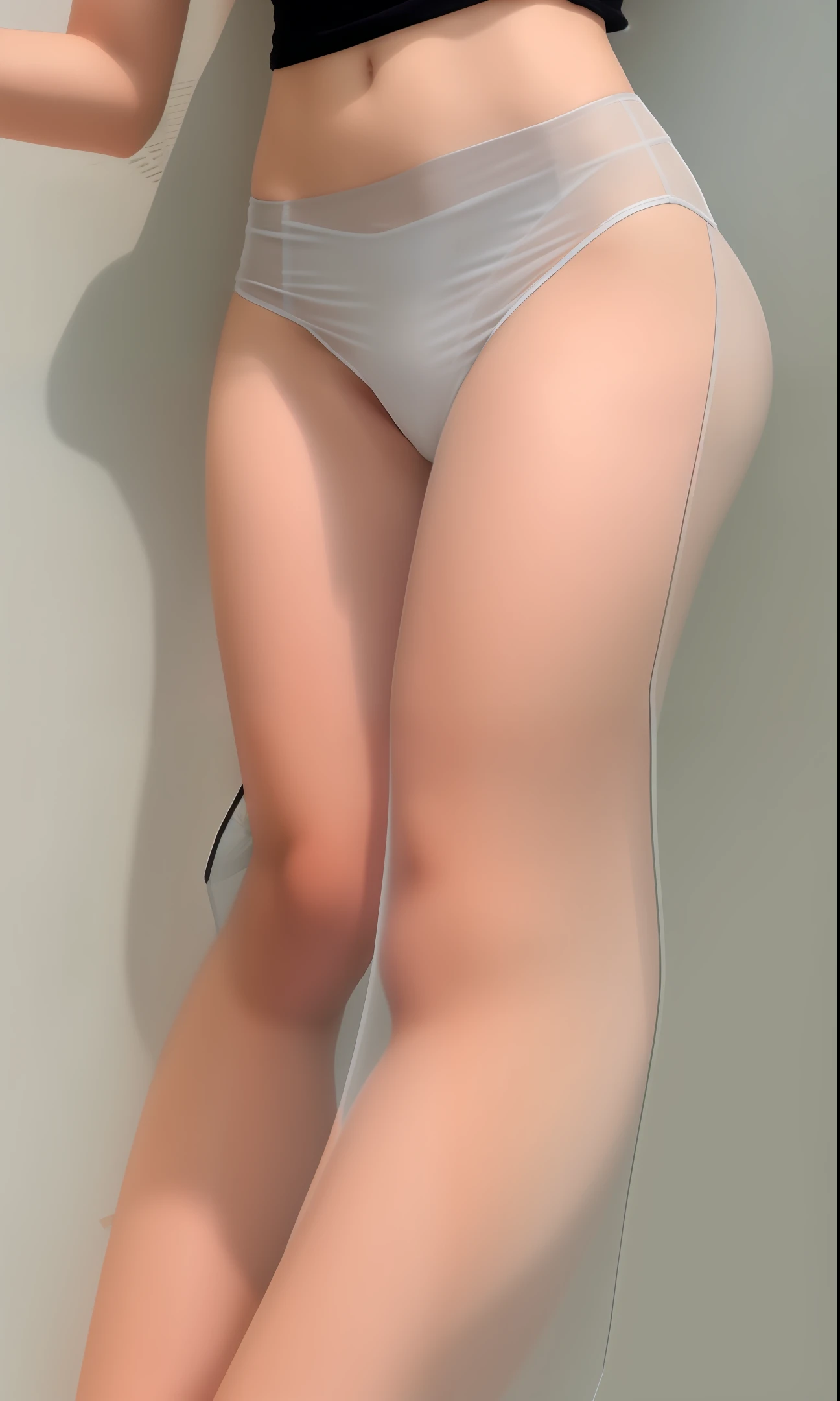 Sheer-see-through, low-cut, big slit, loli