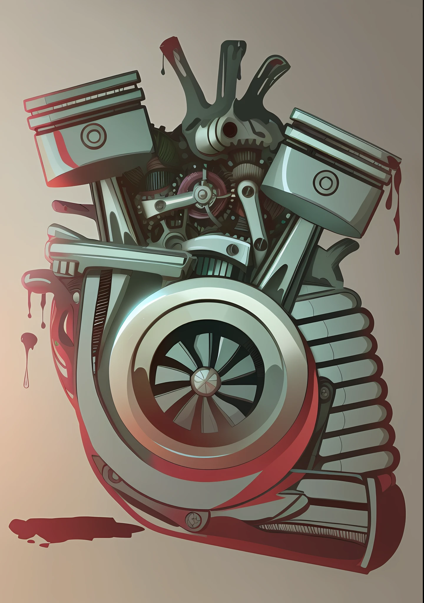 a cartoon image of a motorcycle engine with a heart on it, mechanical heart in center, combustion engine, car engine concept, car engine, engine, crying engine, detailed vectorart, real engine, cycles engine, full color digital illustration, highly detailed vector art, insane engine, hd illustration, featuring engine, hyper detail illustration, frostbite 3 engine, engines, easynegative