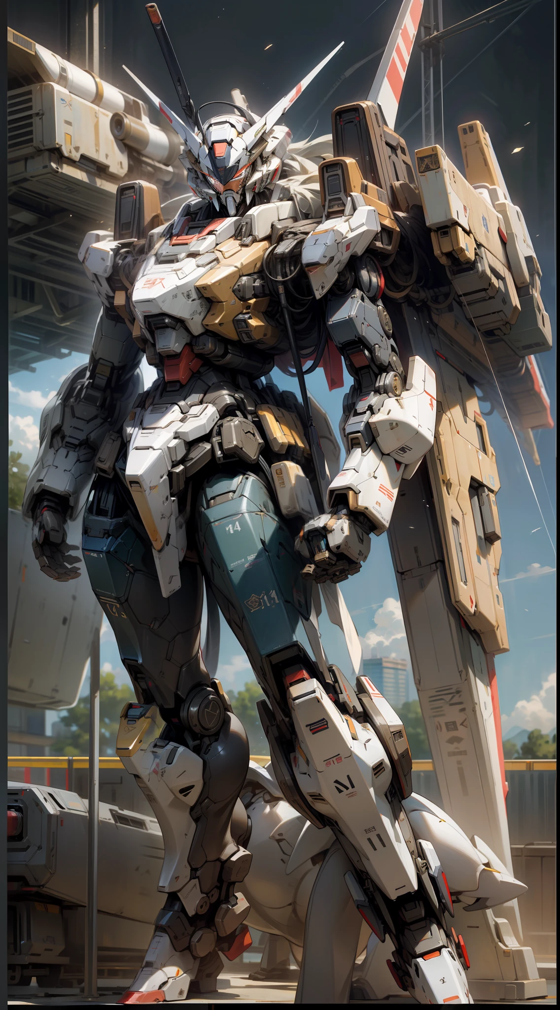 Surrealism, Ray Tracing, Photorealistic, UHD, High Detail, 32k, Best Quality, Textured Skin, Gundam Mecha, Flight, Funnel, Mecha Ship, Masterpiece, Best Quality, Mecha, Unmanned, (Full Body), (Black Mecha: 1.8), (Axisymmetric: 1.4), (HDR), (Movie Light: 1.1), White Eyes, Cool, Science Fiction, Fire, Universe, oversized shield, mecha man overlooking the background of the earth, with laser cannon beams, wars, conflicts, weapons in hand (has a huge weapon: 1.5),