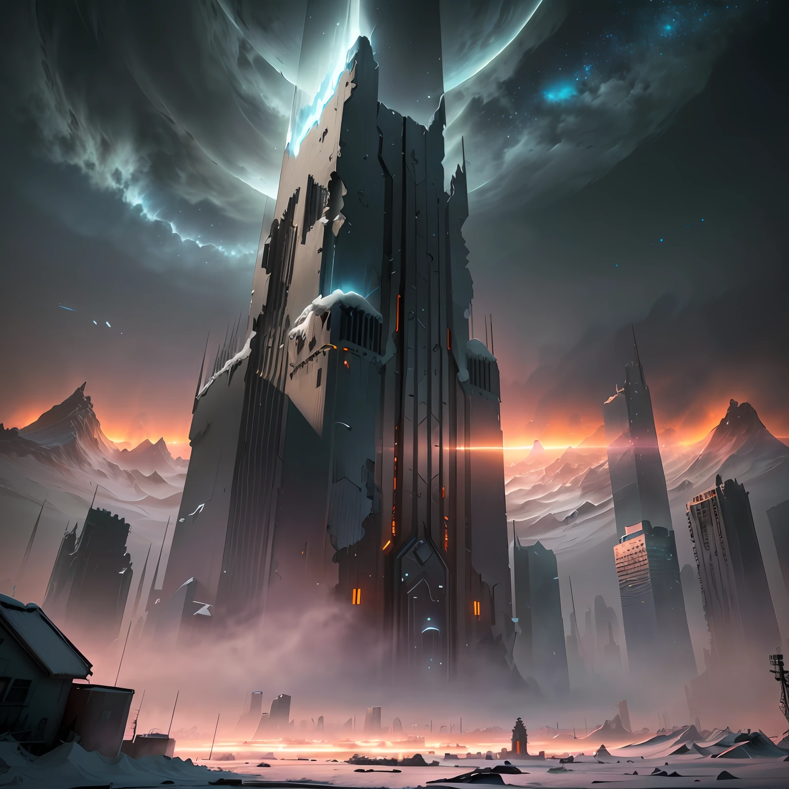 Photographing an ice tower apartment floating on the surface of the sun from space