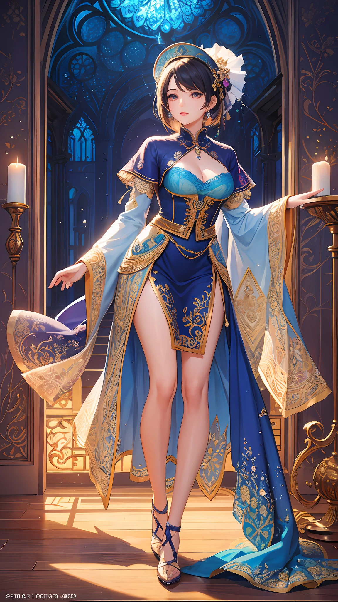 (masterpiece, top quality, best quality,official art, beautiful and aesthetic:1.2),(1girl:1.3), 1girl BREAK stained glass art, colored glass, lead lines, light transmission BREAK vibrant colors, intricate designs, luminous effects, spiritual ambiance