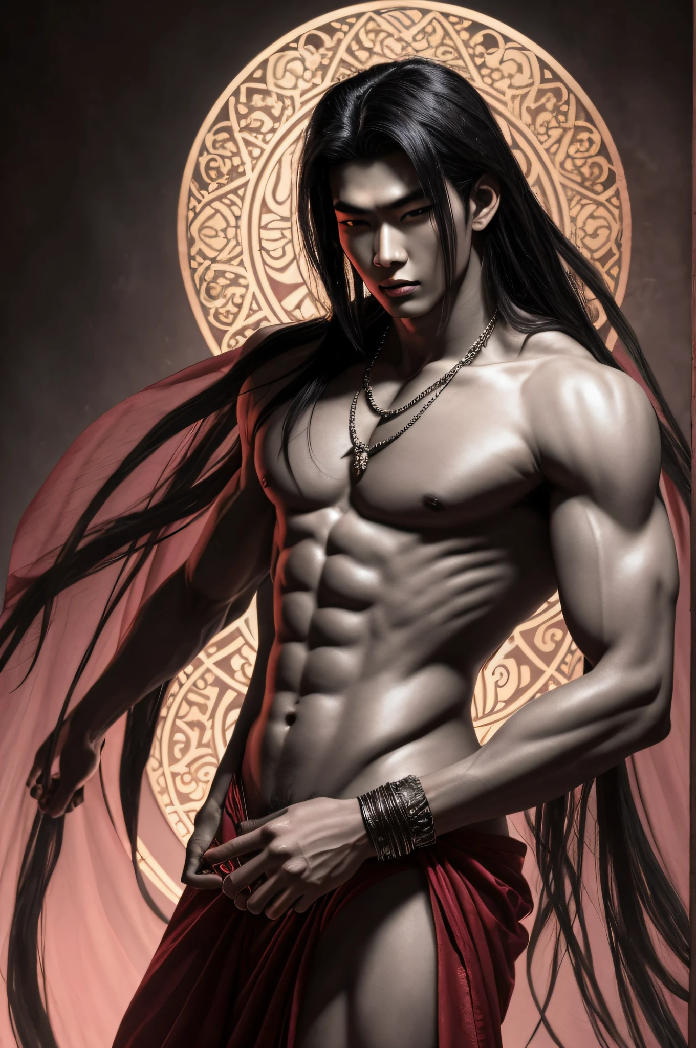 ASIAN VAMPIRE DEITY, MALE, MALE, BEAUTIFUL, INHUMAN BEAUTY