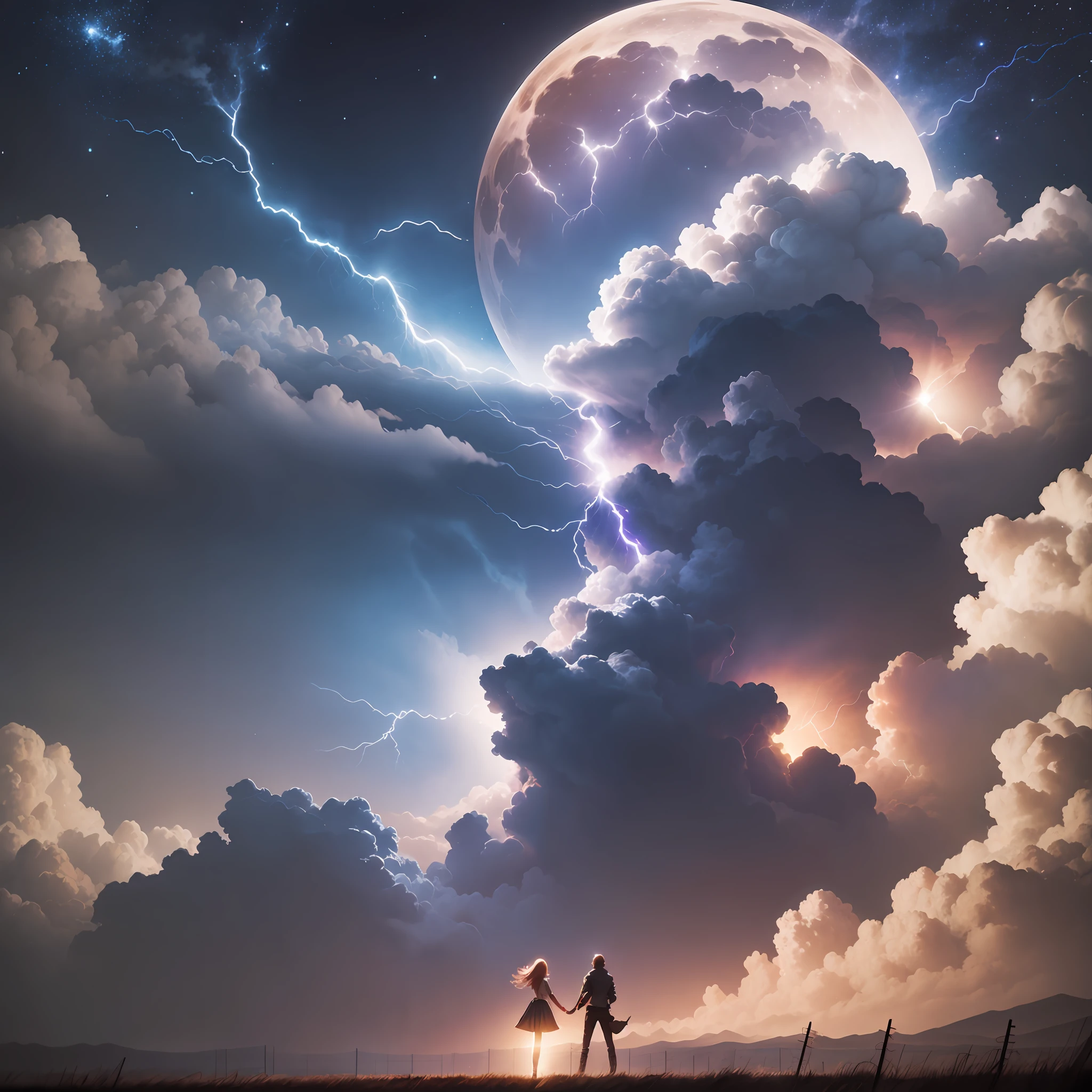 lightning striking the moon --auto --s2