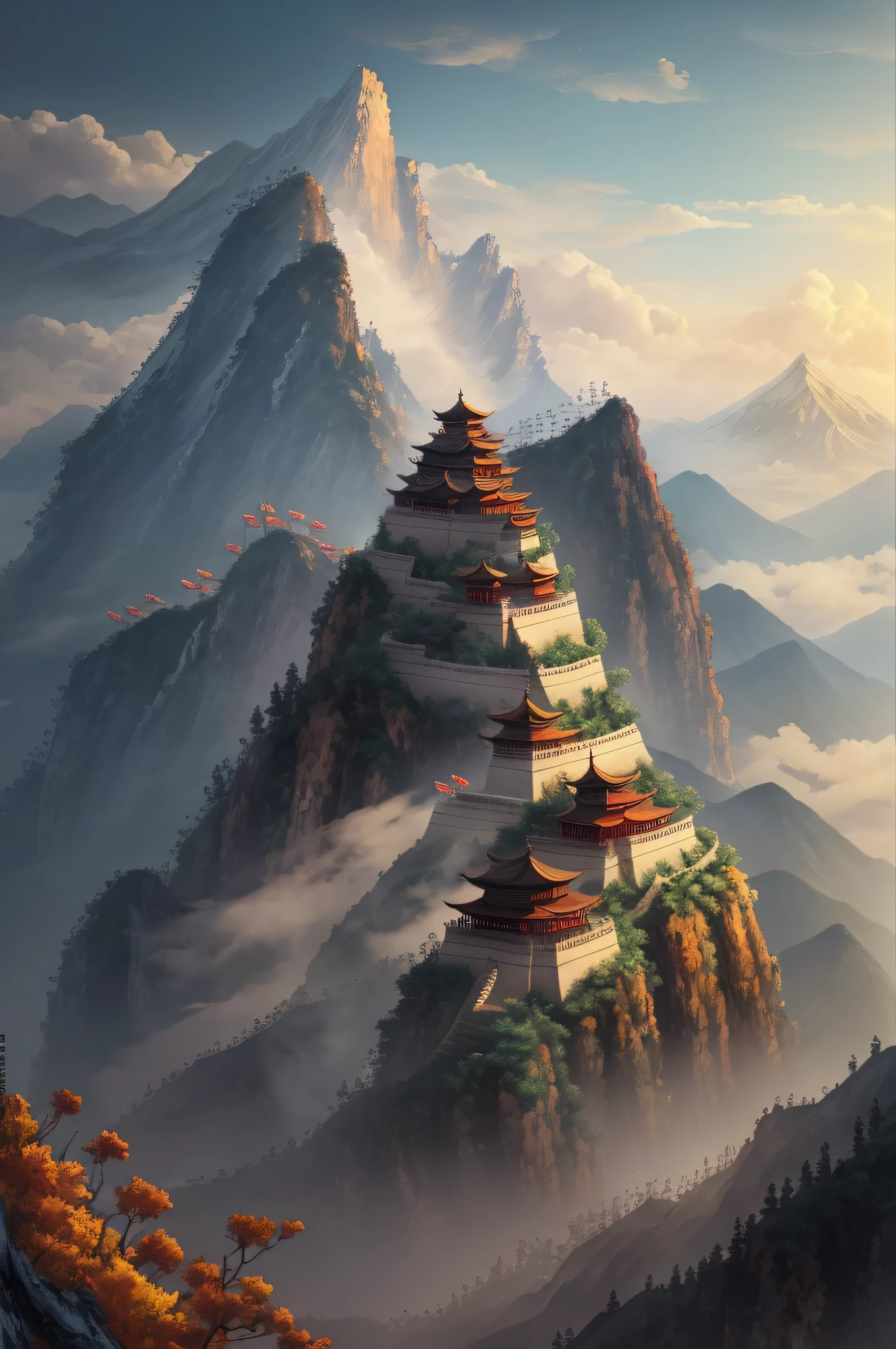HUGE CHINESE EMPIRE ON TOP OF A MOUNTAIN