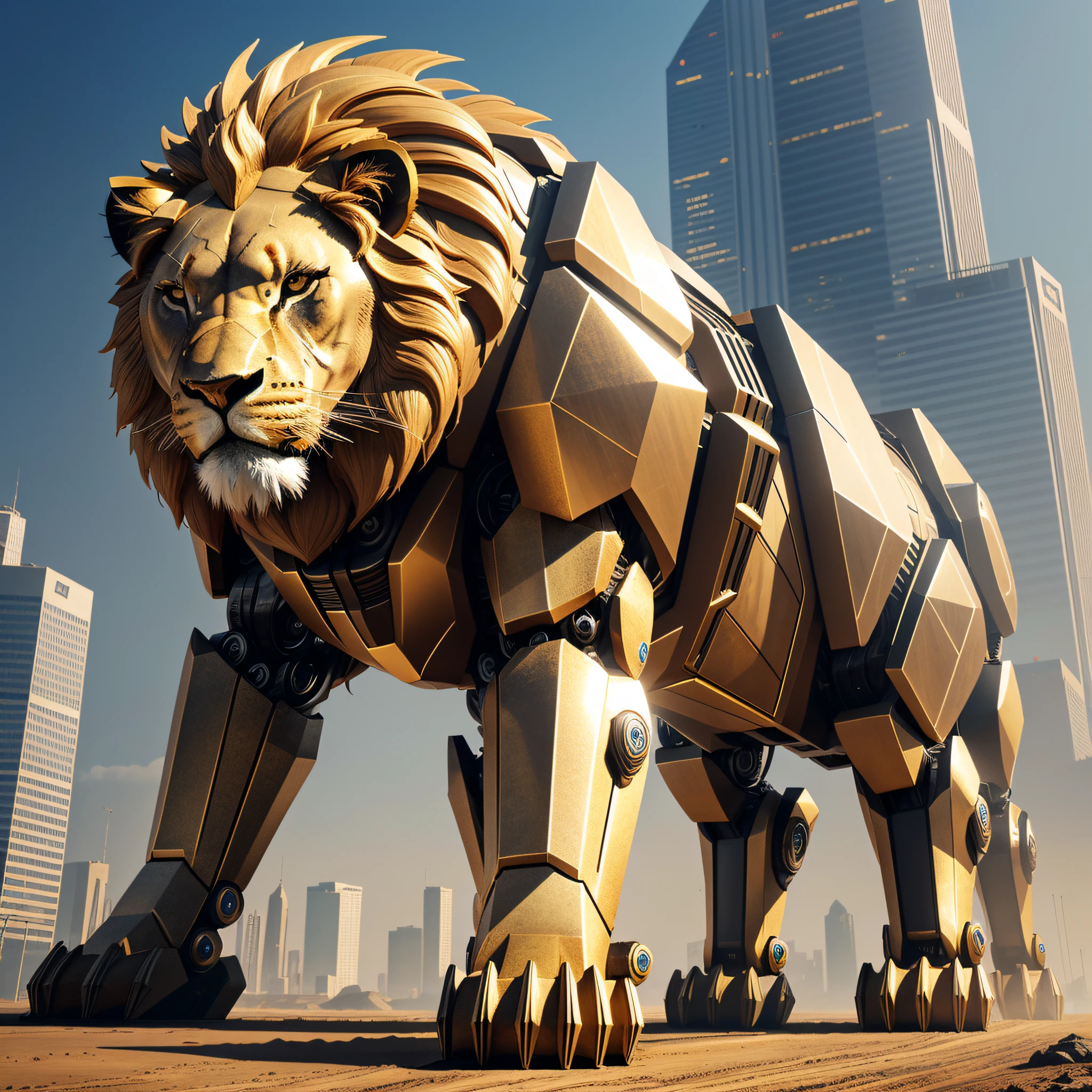 Capture the futuristic and awe-inspiring presence of a robotic lion, a mechanical marvel that combines the grace and strength of a lion with advanced technological elements.
Design the robotic lion with sleek and angular features, reflecting its futuristic nature. Incorporate metallic elements, precise engineering, and intricate details that highlight its robotic composition.
Position the robotic lion in a dynamic and powerful stance, showcasing its strength and agility. Whether in a majestic roaring pose or in a poised position ready to pounce, convey the robotic lion's sense of dominance and command.
Experiment with lighting techniques to enhance the metallic surfaces and create a captivating ambiance. Utilize dramatic lighting to accentuate the contours and textures of the robotic lion, casting shadows that add depth and dimension to the image.
Compose the image to emphasize the robotic lion's presence and the intricate details of its design. Consider showcasing it against a contrasting background, such as a barren landscape or a futuristic cityscape, to accentuate its uniqueness.
Choose an aspect ratio that complements the composition and aligns with the intended use of the image. Adjust the style parameter to enhance the visual aesthetics, ensuring that the robotic lion's futuristic features stand out.
Capture the essence of the robotic lion's power and innovation. Allow the image to convey a sense of wonder and intrigue, showcasing the merging of nature and technology in this extraordinary creation.