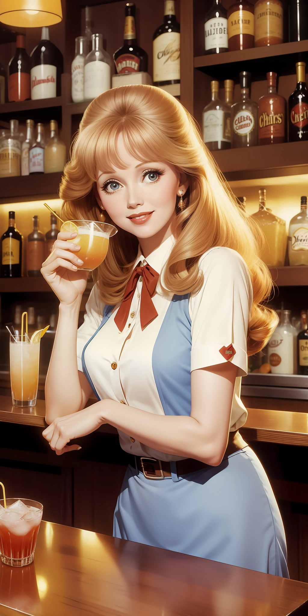Shelley Long,  a cocktail waitress at the Cheers Bar,
