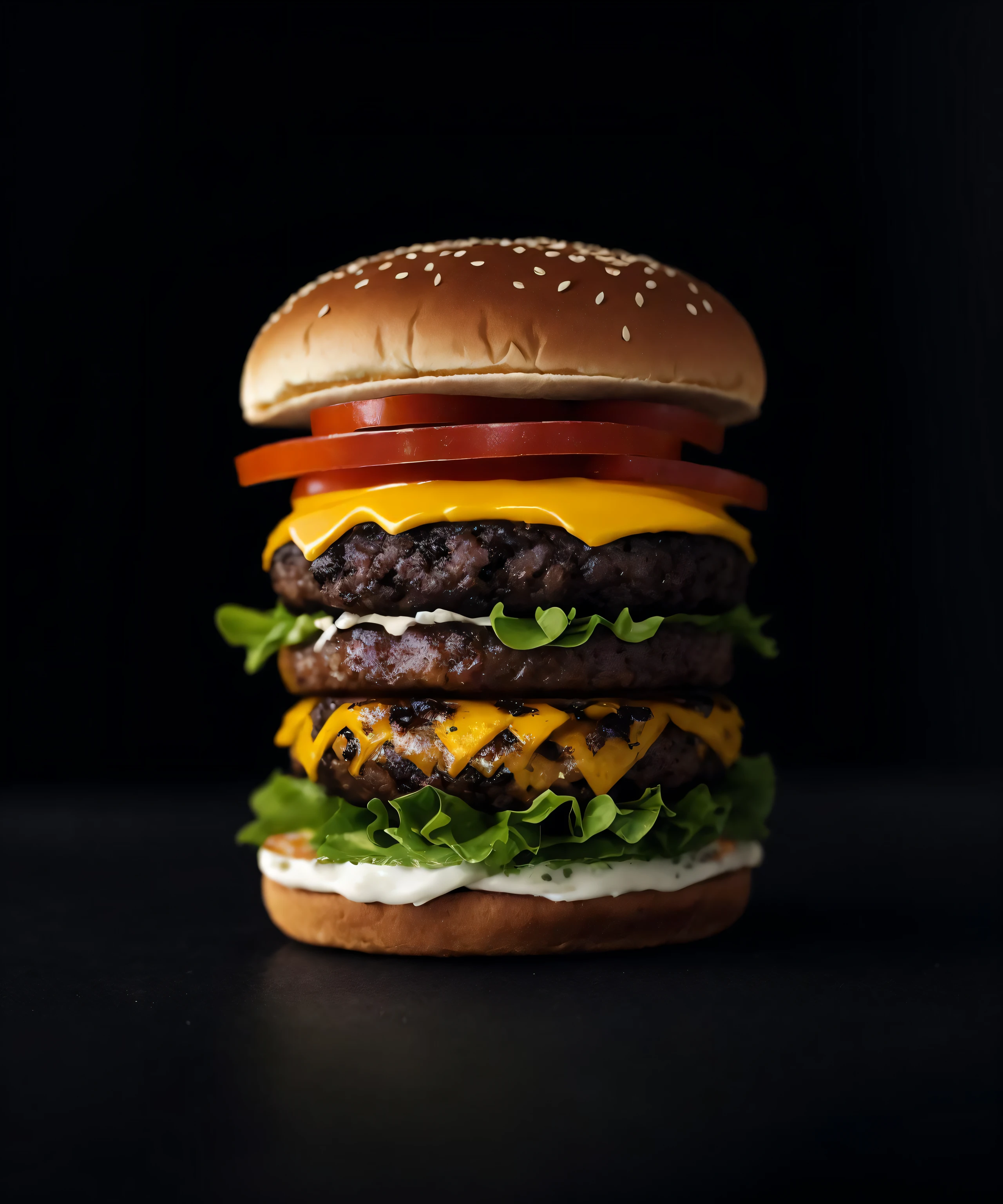 burger, dark theme