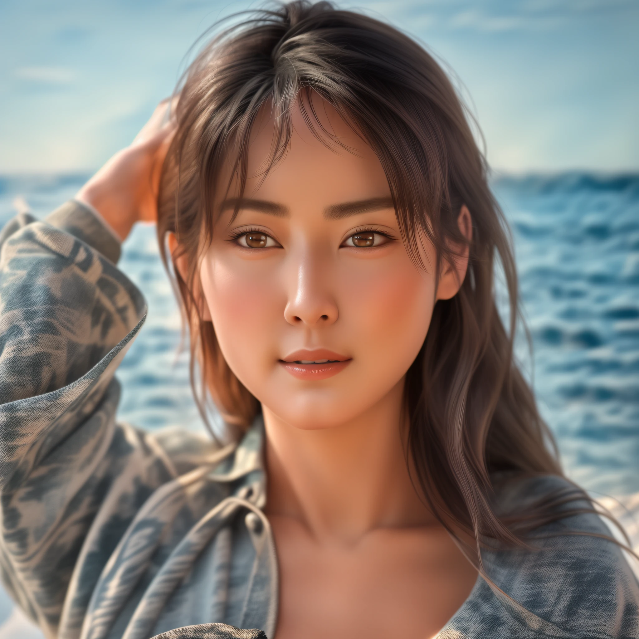 Masterpiece, best quality, ultra detailed, High resolution, 4K, 4K portrait, 8K, 8K portrait, 16K, 16K portrait, Unity 8K wallpaper, extremely detailed CG, Realistic, Raw photo, Real person, Portrait photography, photorealistic, detailed skin, IZUMI SAKAI