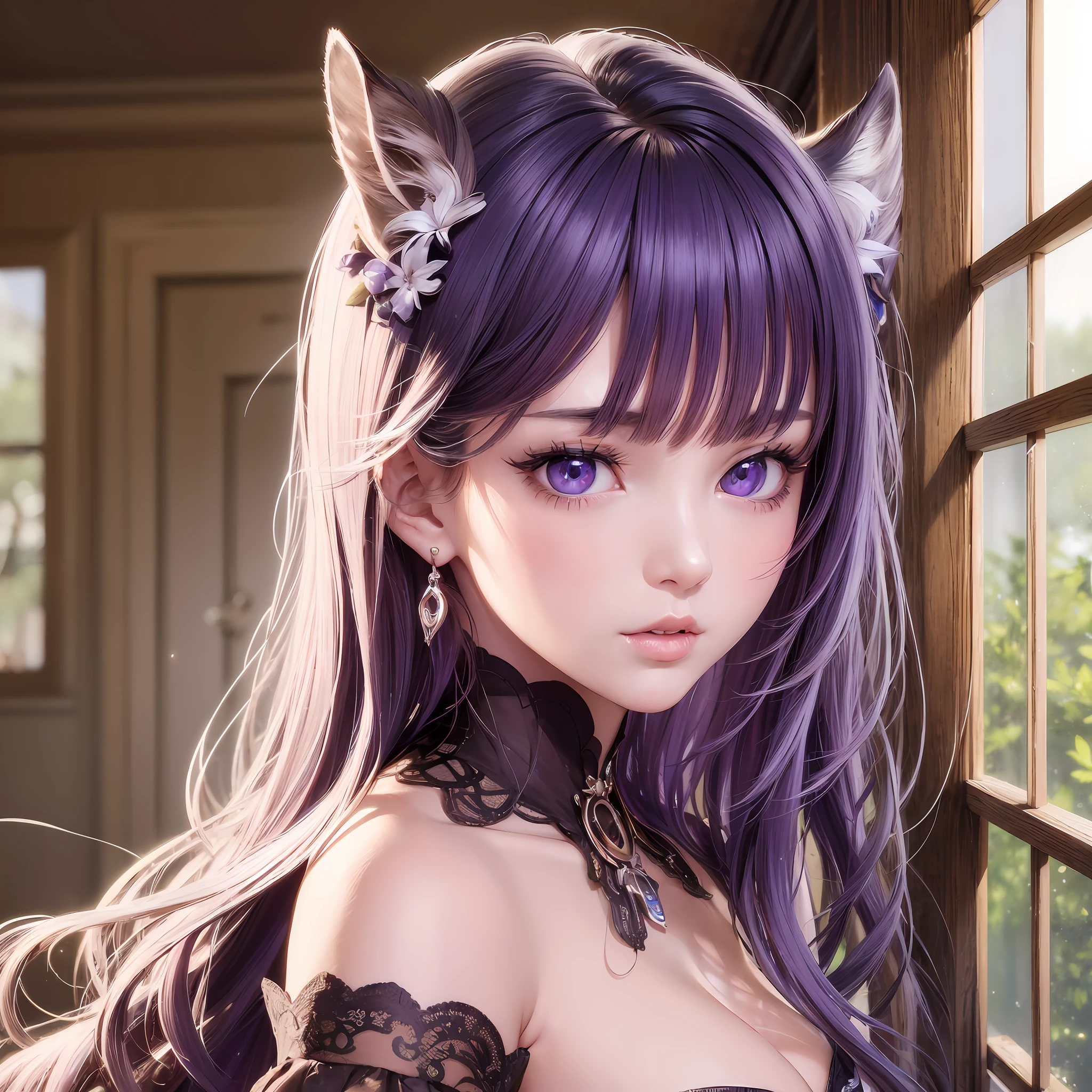 nsfw, masterpiece, best quality, ultra detailed, super fine illustration, an extremely cute and beautiful girl, highly detailed beautiful face and eyes, beautiful hair, sexy, 1 girl, dynamic angle, cowboy shot, shiney sun lighting, purple tone --auto --s2