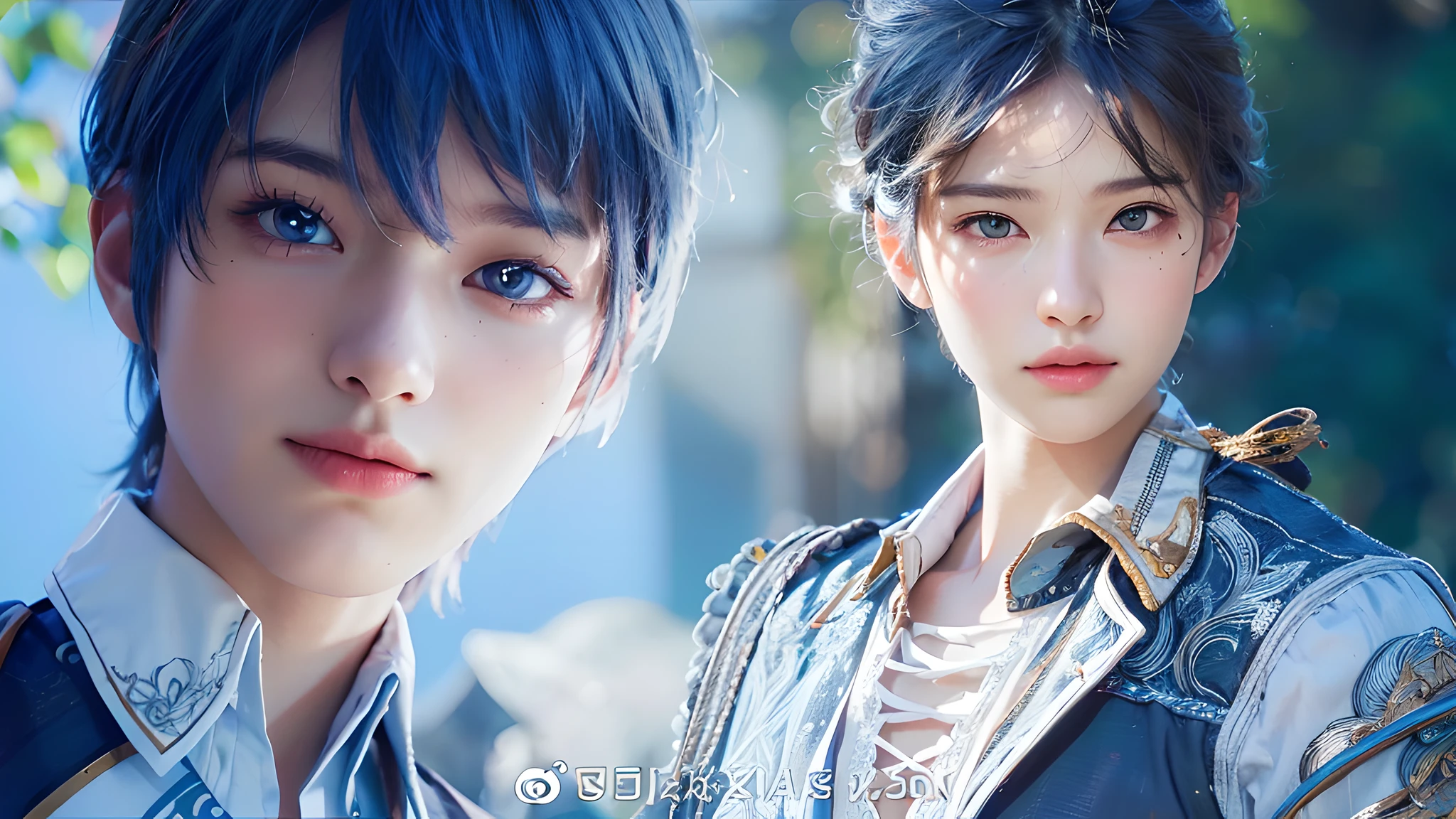 best quality, masterpiece, ultra high res, (photorealistic:1.2), 2boy, (detailed face:1.2), (detailed eyes:1.2), (detailed hair:1.2), (detailed clothes:1.2), 4k, ,