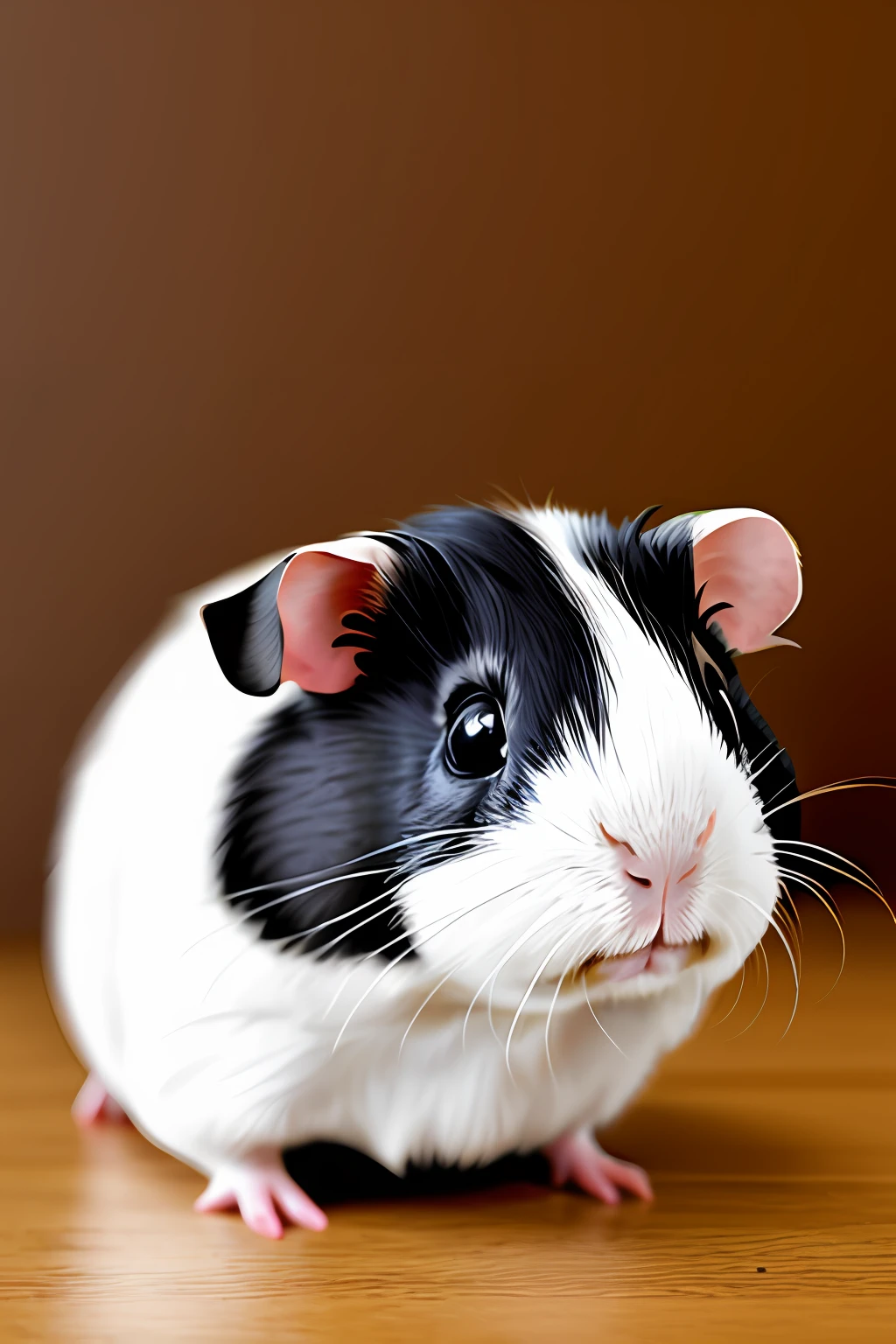 guinea pig calico brown less white and black