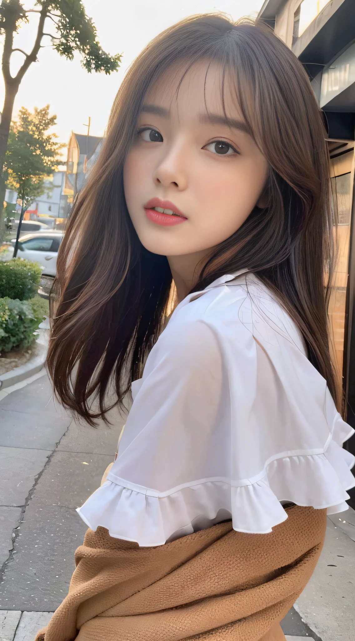 ((Best Quality, 8K, Masterpiece: 1.3)), (sweet_lolita:1.3), Focus: 1.2, Perfect Body Beauty: 1.4, Buttocks: 1.2, (Layered Haircut: 1.2)), (Dark Street: 1.3), Highly detailed face and skin texture, Fine eyes, Double eyelids, whitening skin, long hair, (round face: 1.5),
