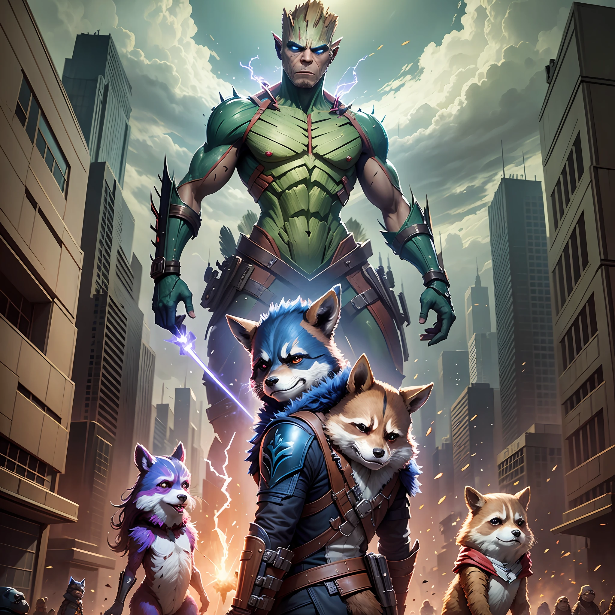 Rook the Guardians of the Galaxy along with Groot in a war --auto --s2