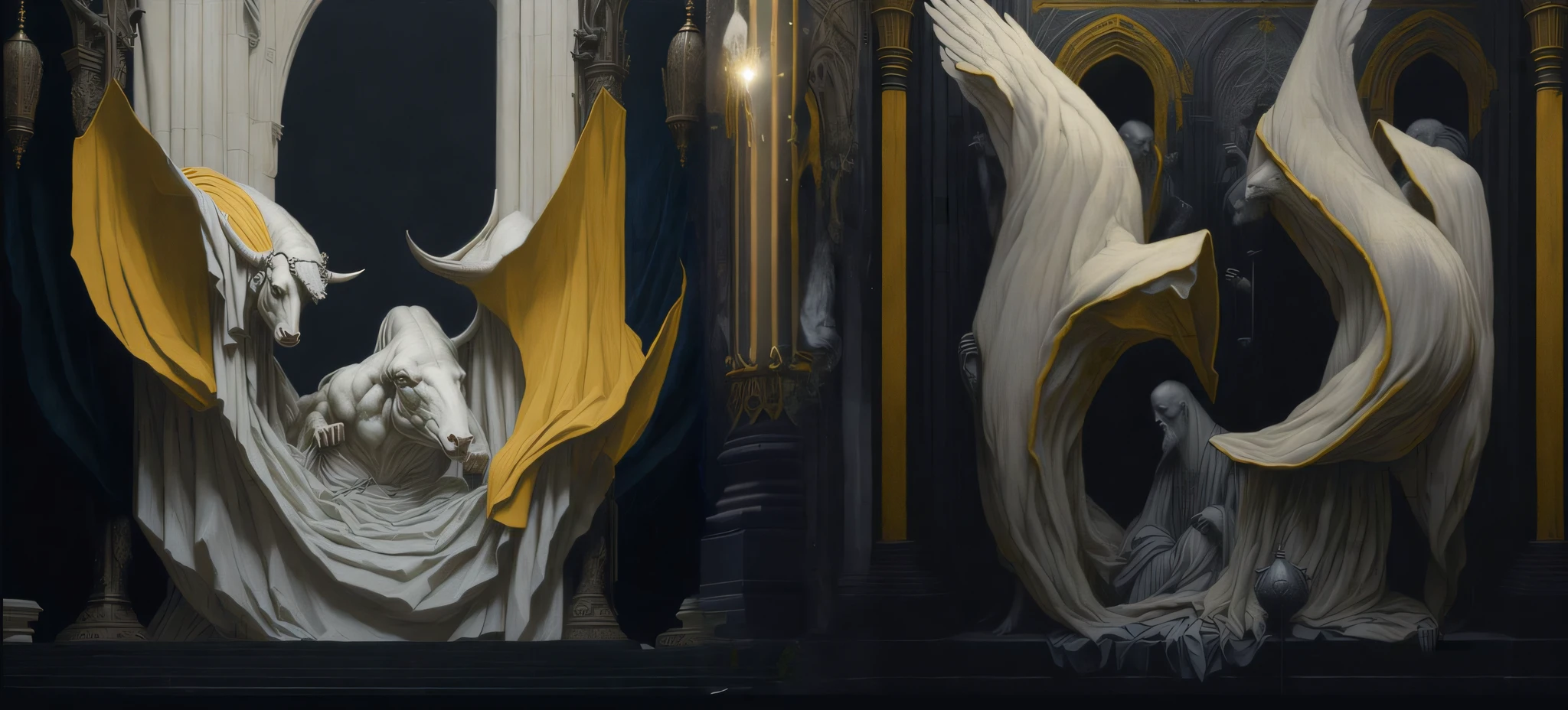 (extremely detailed CG unity 8k wallpaper,masterpiece, best quality, ultra-detailed),(best illumination, best shadow, an extremely delicate and beautiful),столп (column),ancient,golden,giant,colossal,architectural design,sculptured,carved,charming light,shadow play,night,sparkling stars,sublime.