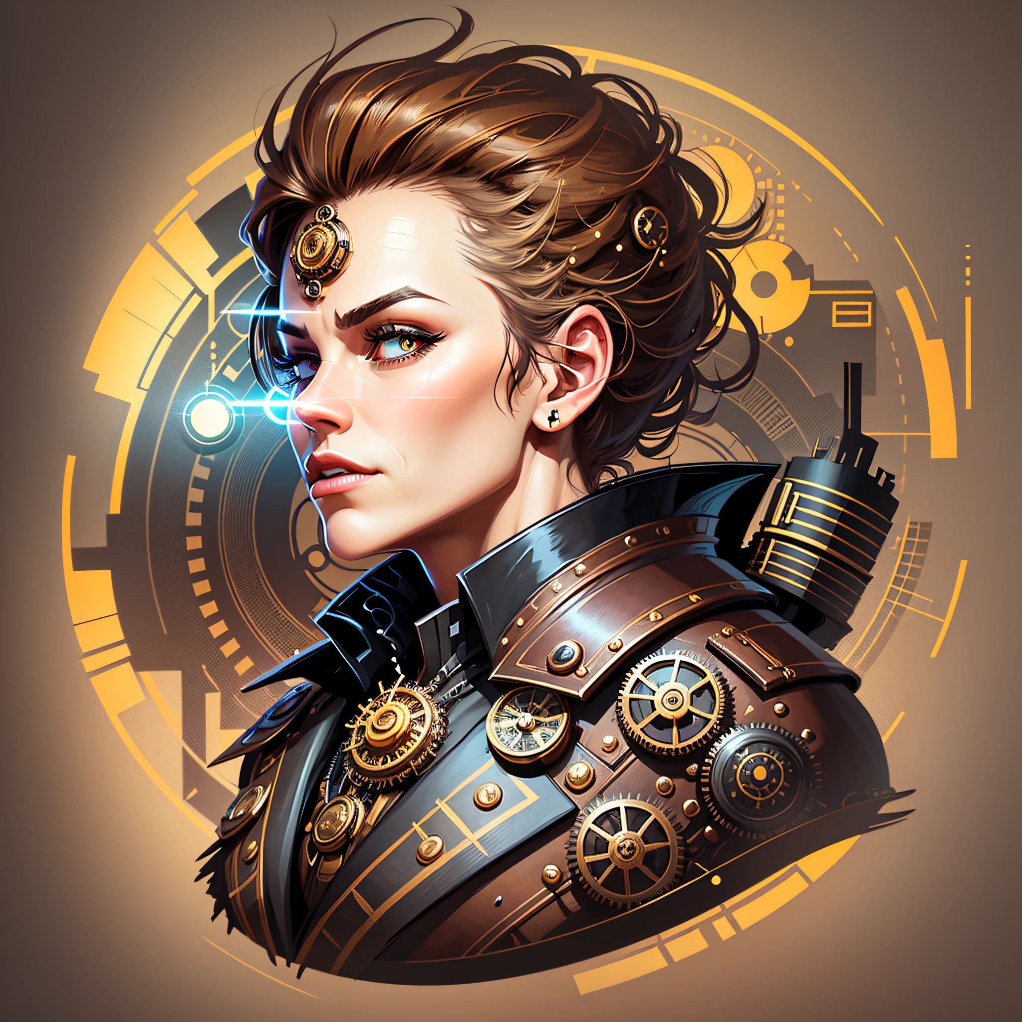 generate the text steampunk in vector art style. --auto --s2