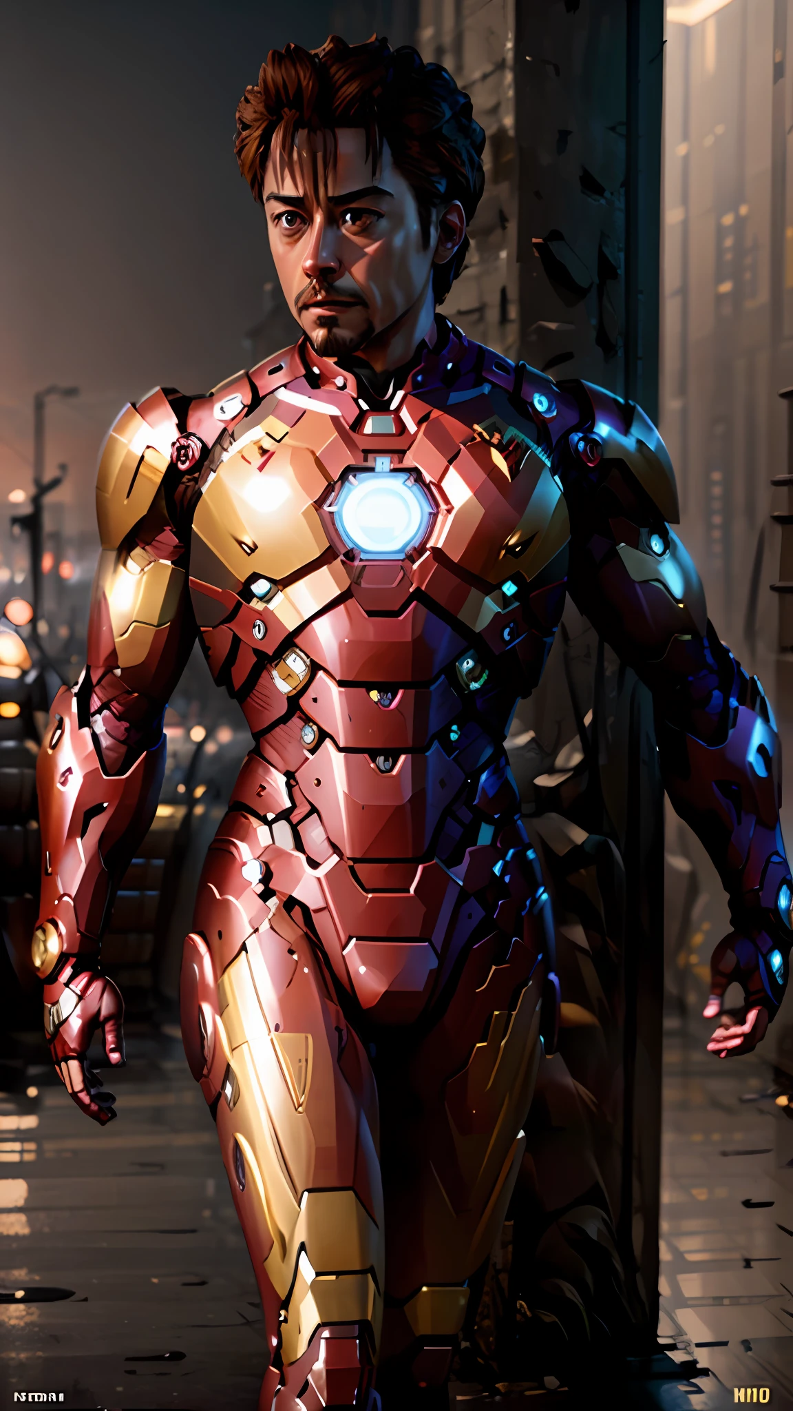 tony stark is iron man ,no helmet, photography,soft lighting, soft details, octane, artstation trending, ultra high detail, ultra realistic, cinematic,16k
