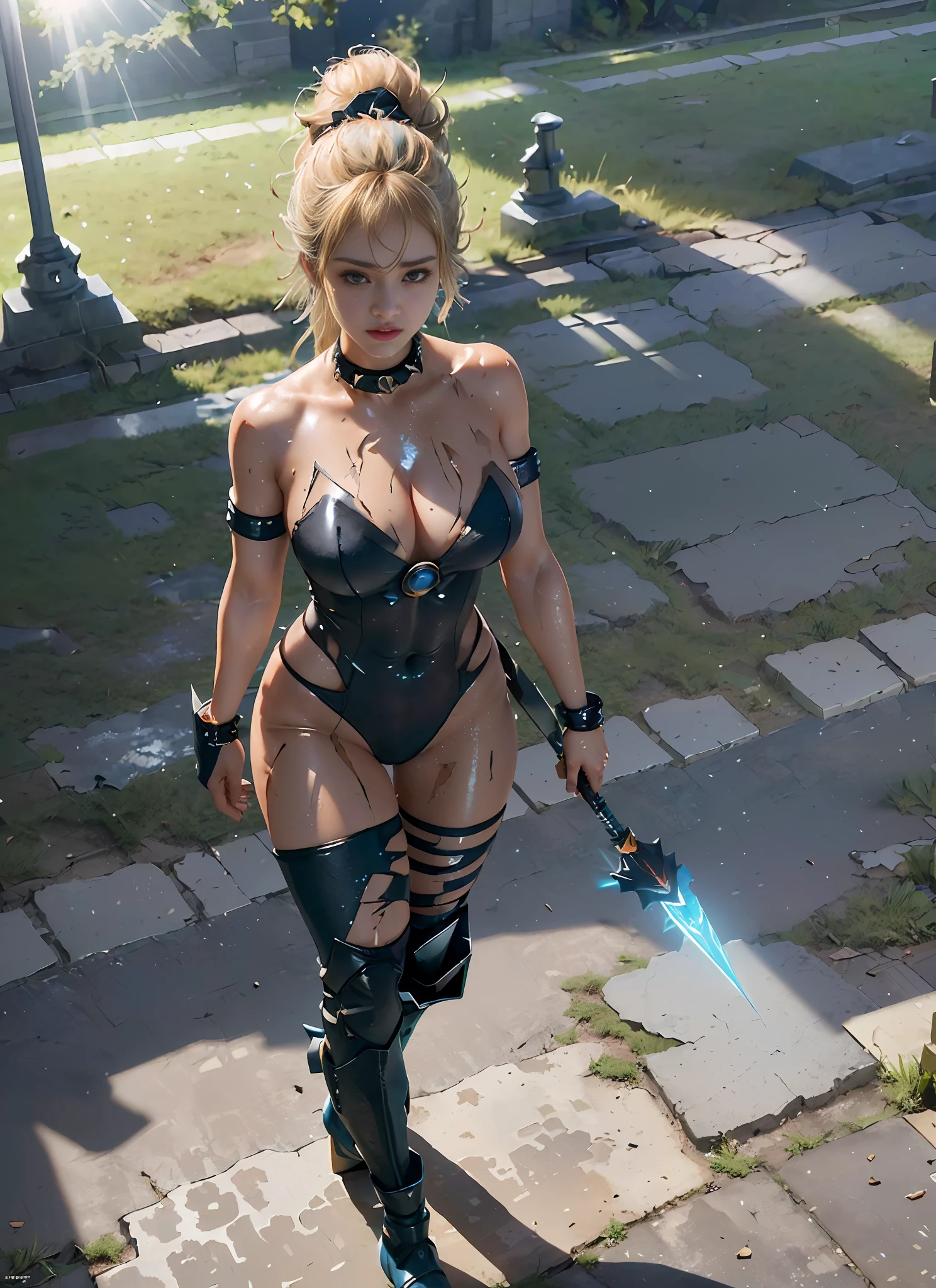 - [ ] NSFW, (((wearing the torn sheer costume of the superheroine)))),(no panties, no bra)), wet crotch, wet thighs, Beautiful girl with accentuated slender abs: 1.4, (((The tip is protruding, the areola is protruding, the shape of the pubic area is clearly visible))), Sixpack Abs: 1.4, bust Botox, Big, perfect body, photo, Sharpness, unique 850 4, koda850 k portrait camera, f1.6 lens, ultra-realistic textures, spectacular light textures, Cinestil 800 fashion mechanics, (futuristic sci-fi battle fashion, elbow and knee cyberpad, cyber long boots, cyber glove: 1.1), ( Completely bound)))), restraints, slaves, collars, contempt, ((tears flow, pain, cry with pain)), sweating, ((((wide prison with sunlight)))), (dark fantasy)), rendered in Unreal Engine, peeling ceilings, broken slabs, rebar between cracks, realistic material details, extreme details, ultra-realistic materials, photos of internal ruins, Unreal Engine rendering concept art, broken wall, Unreal Engine art, (((Torn costume))), wet, cloudy,