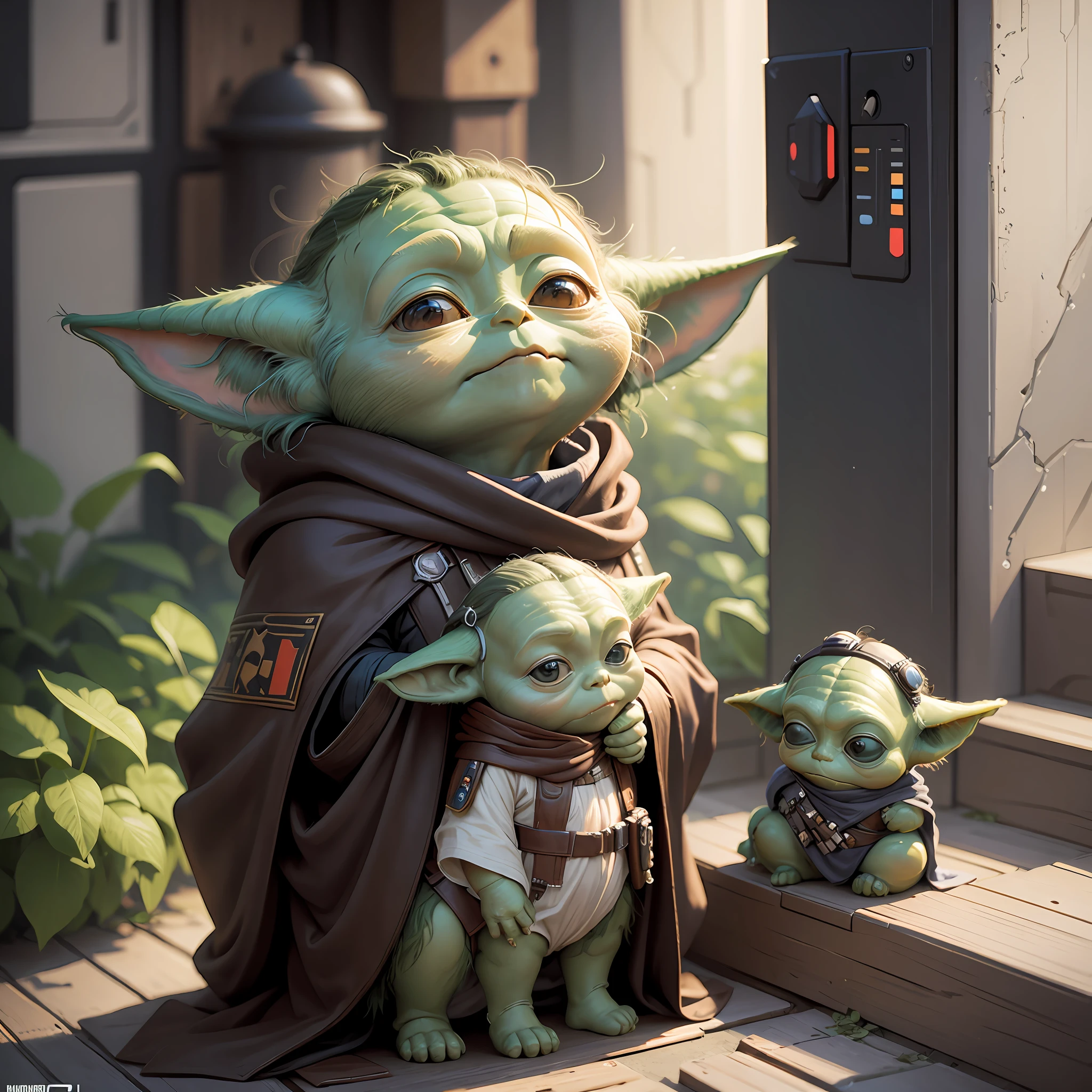 Masterpiece + The Mandalorian + Star Wars Movie + Baby Yoda + Hyperreality of Image Details --auto --s2