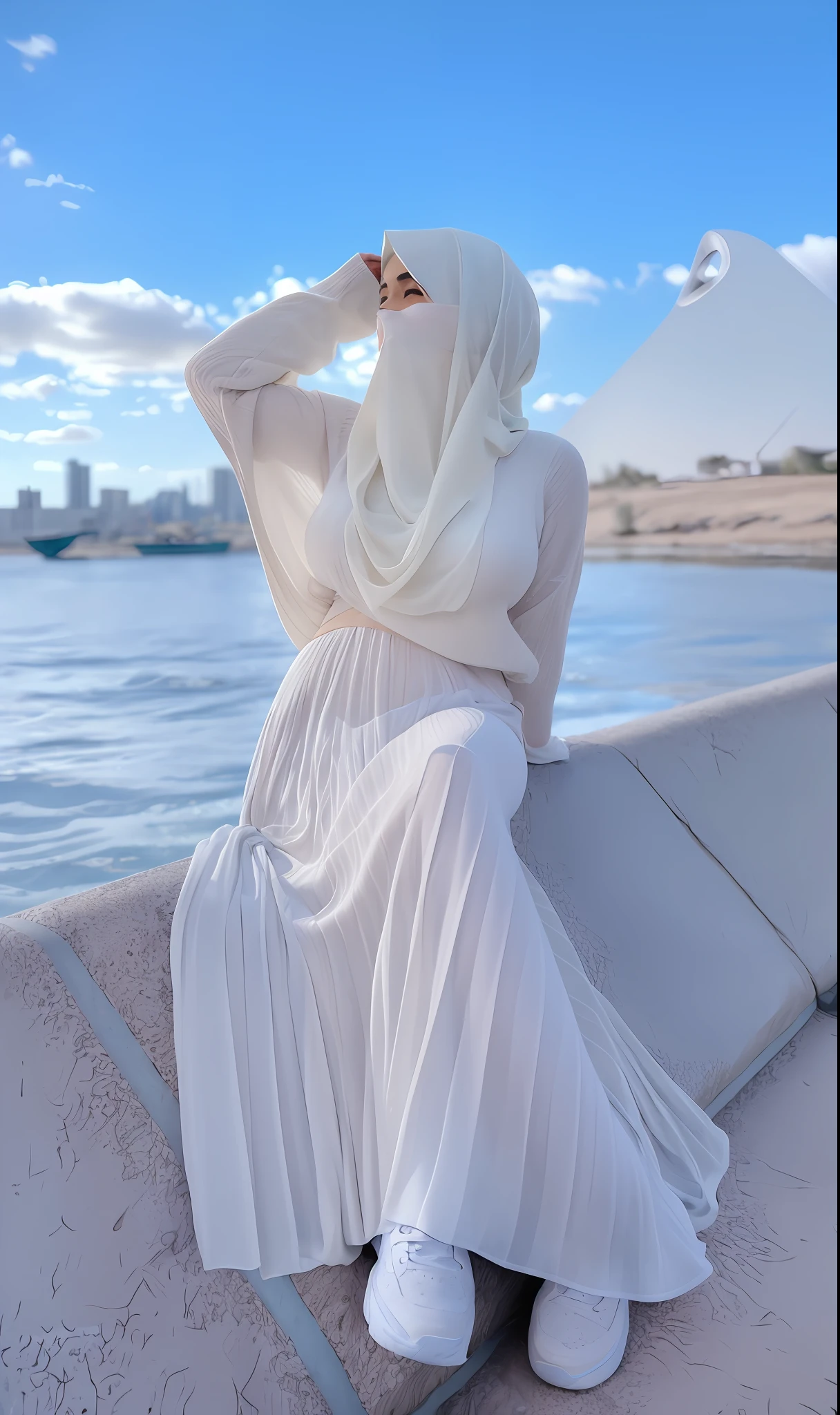 beautiful hijab young saudi girl abaya yoga pants smile optimistic kitchen, ((large breasts, cleavage, thick thighs, hourglass figure)), photorealistic, photo, masterpiece, realistic, realism, photorealism, high contrast, photorealistic digital art trending on Artstation 8k HD high definition detailed realistic, detailed, skin texture, hyper detailed, realistic skin texture, armature, best quality, ultra high res, scared to tears, full of tears , submit to pain, moan in pain, grimace in pain, wet white clothes, (photorealistic:1.4),, high resolution, detailed, raw photo, sharp re, by lee jeffries nikon d850 film stock photograph 4 kodak portra 400 camera f1.6 lens rich colors hyper realistic lifelike texture soft lighting unrealengine trending on artstation cinestill 800,
