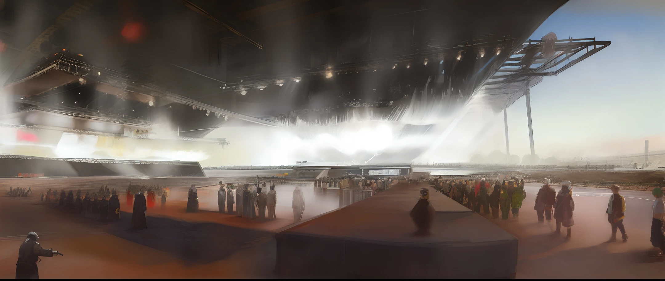 Festival stage renderings 40 meters wide, 12 meters high,