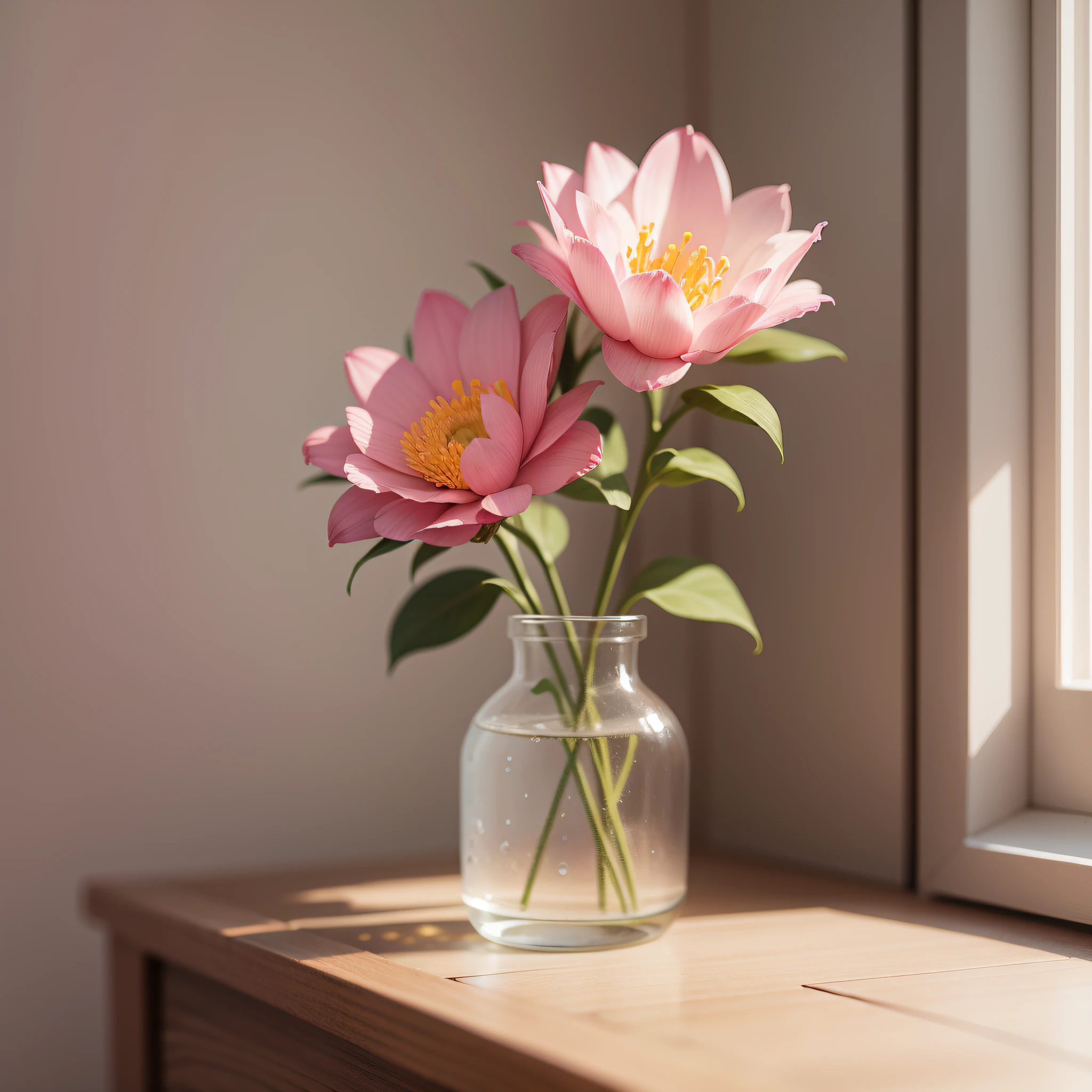 minimalist pink color flower