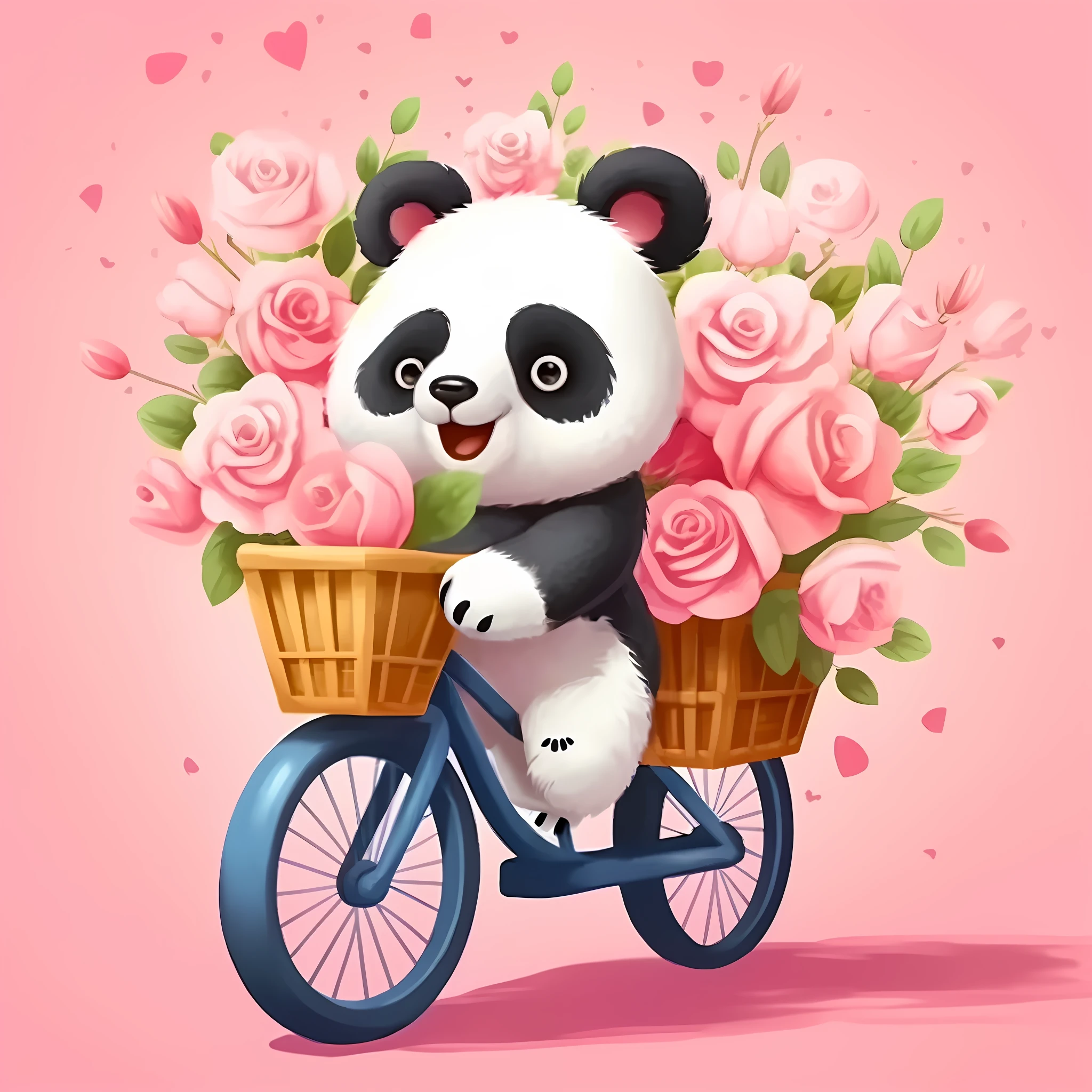 Change the panda's upper and lower limbs to black