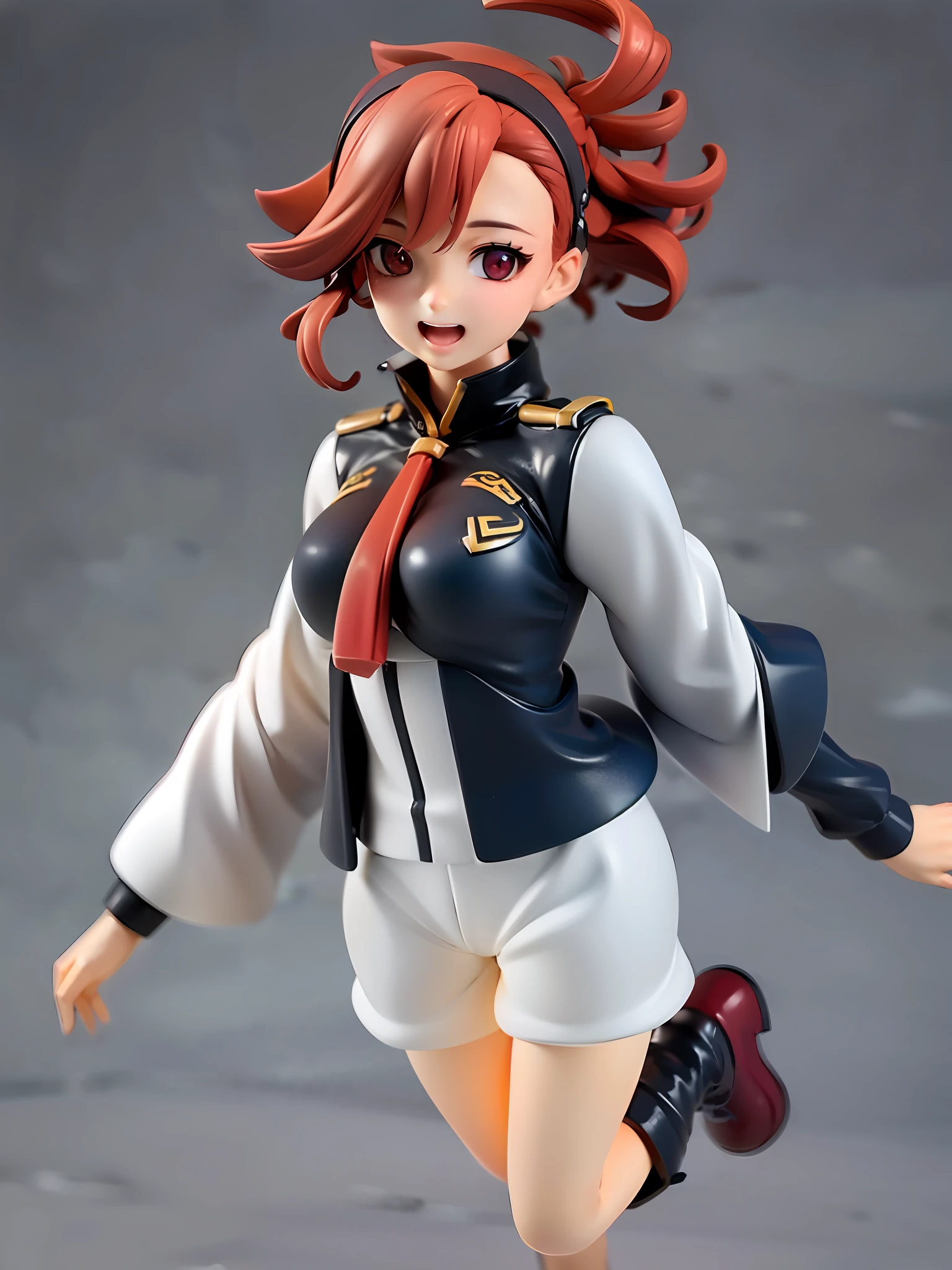 1girl, the raccoon-faced witchs,uletta mercury, (shy:1.1), black boots, full body, (backlighting:1.2), in space colony,hand up , look at viewer, open mouth, asticassia school uniform, white jacket, white shorts, BREAK ,full body, chibi, [realistic], [3d], (3dcg), ((octane render)), [fisheye], smile, full body BREAK (8k, RAW photo, best quality, masterpiece:1.2), ultra high res, (((realistic, photo-realistic))), professional lighting, detailed lighting, professional photography, fisheye, dynamic angle, high quality, high res, extremely detailed, bloom BREAK depth of field, sketch, sharp focus, soft lighting, good composition, god light highlight, detailed, (((photorealistic details))), detailed skin, to8contrast style