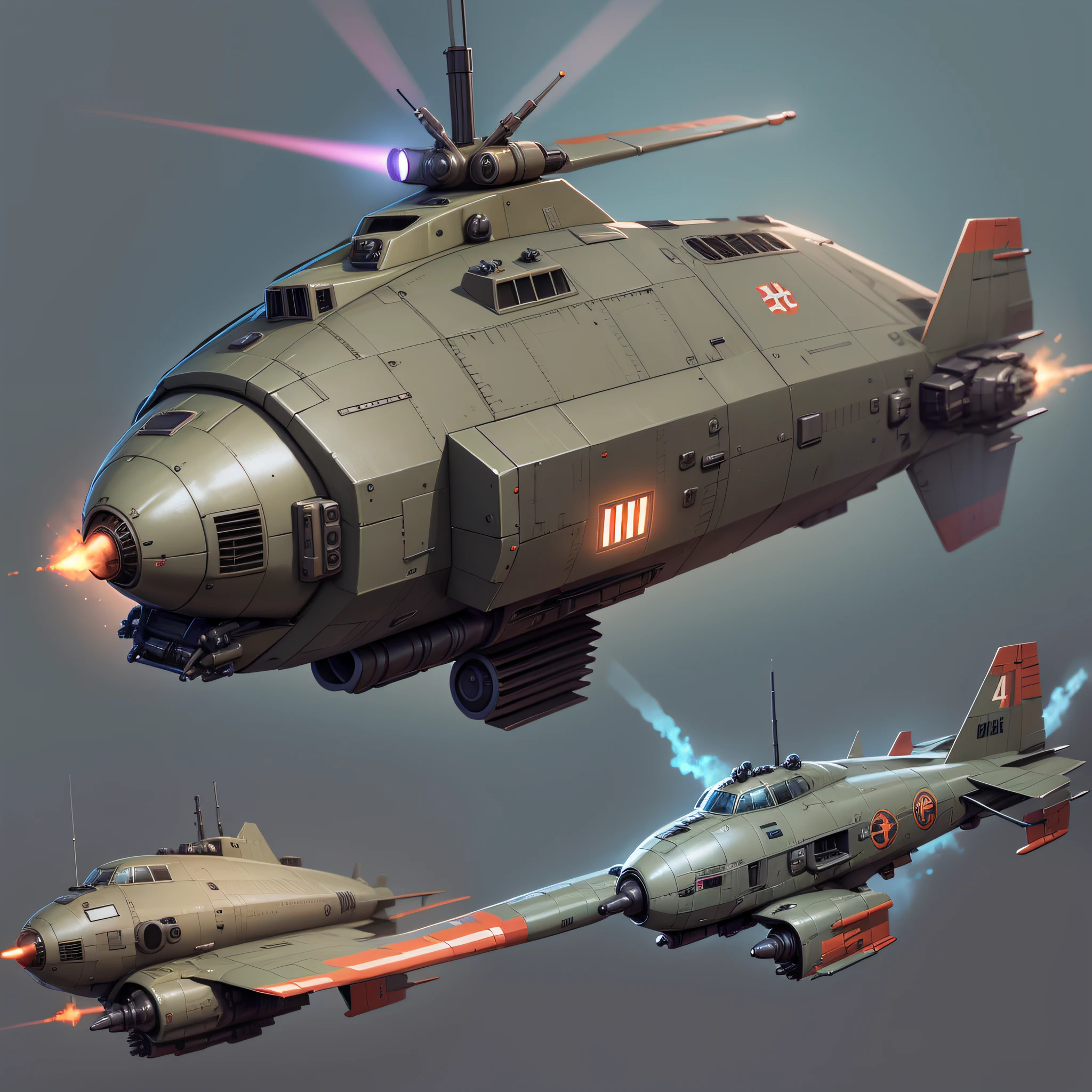 Gunship game design drawings --auto --s2