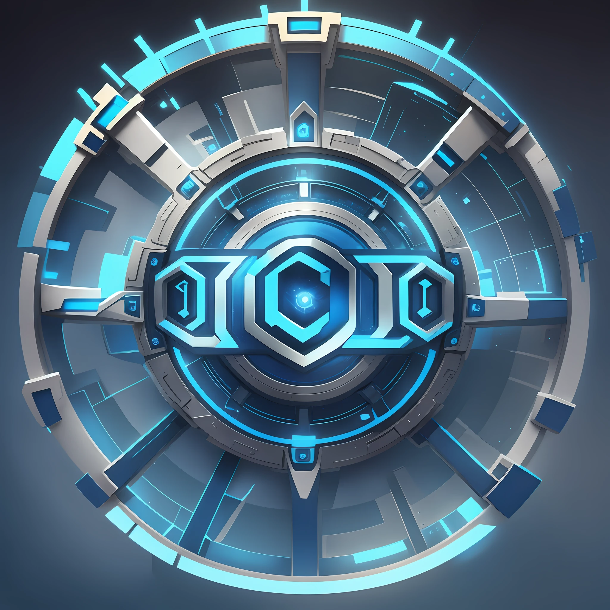 futuristic logo blue background written {partner group} arm --auto --s2