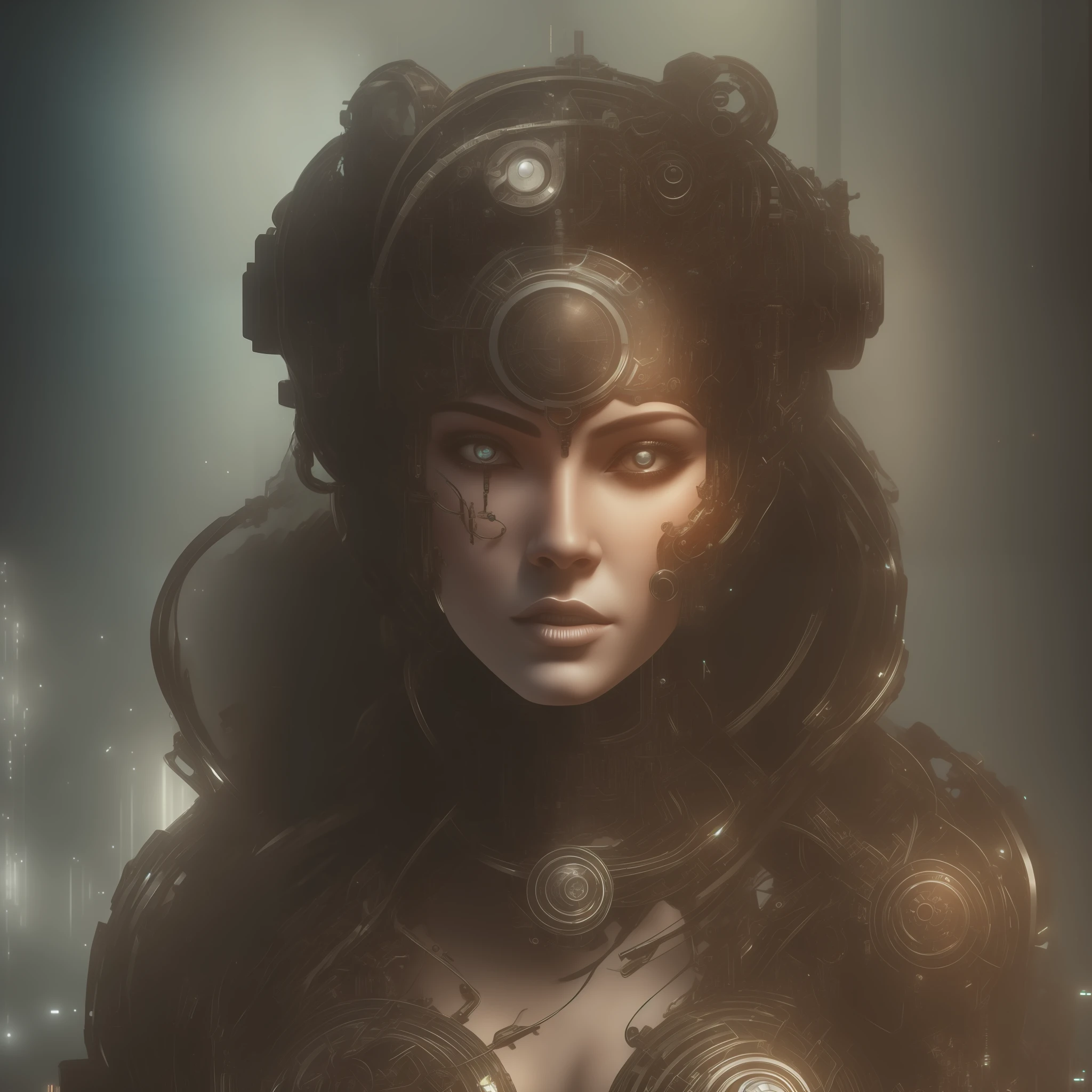 full body cyborg| full-length portrait| detailed face| symmetric| steampunk| cyberpunk| cyborg| intricate detailed| to scale| hyperrealistic| cinematic lighting| digital art| concept art| mdjrny-v4 style